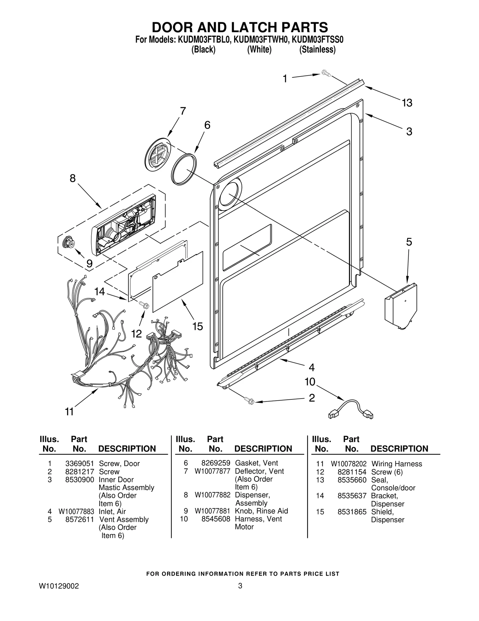 DOOR AND LATCH PARTS