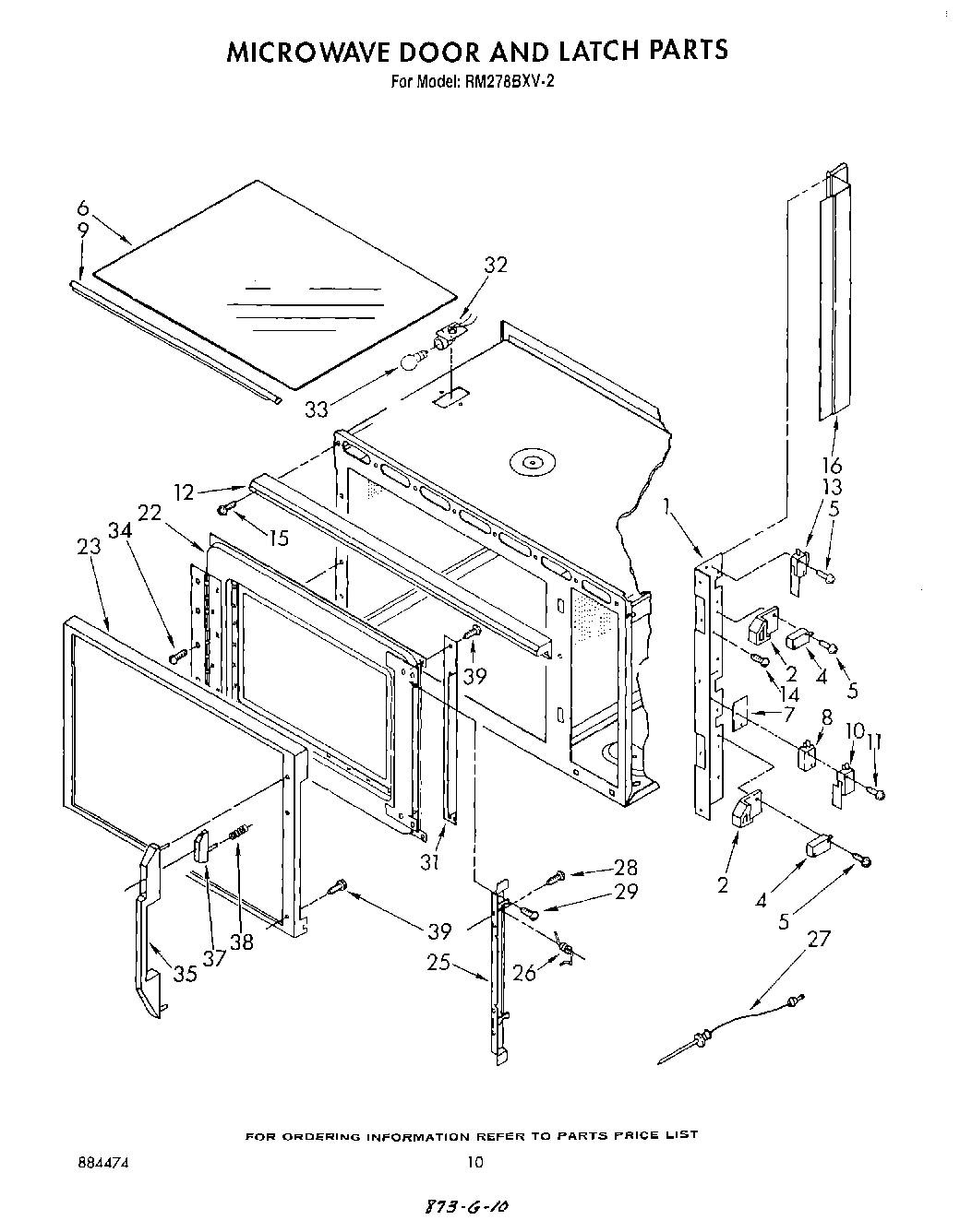 07 - MICROWAVE DOOR AND LATCH