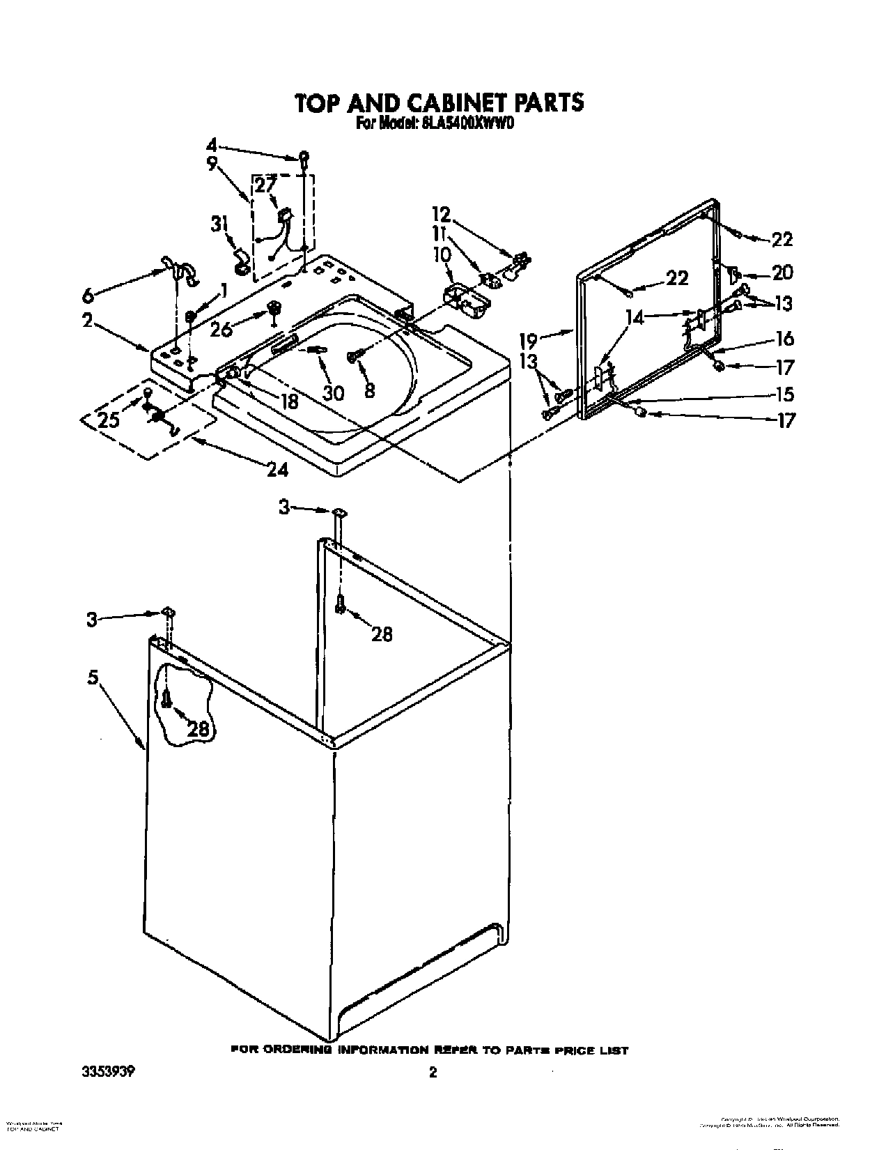 02 - TOP AND CABINET, LIT/OPTIONAL