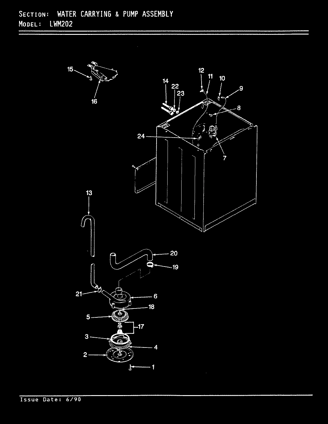 16 - WATER CARRYING & PUMP ASSY. (REV. A-D)