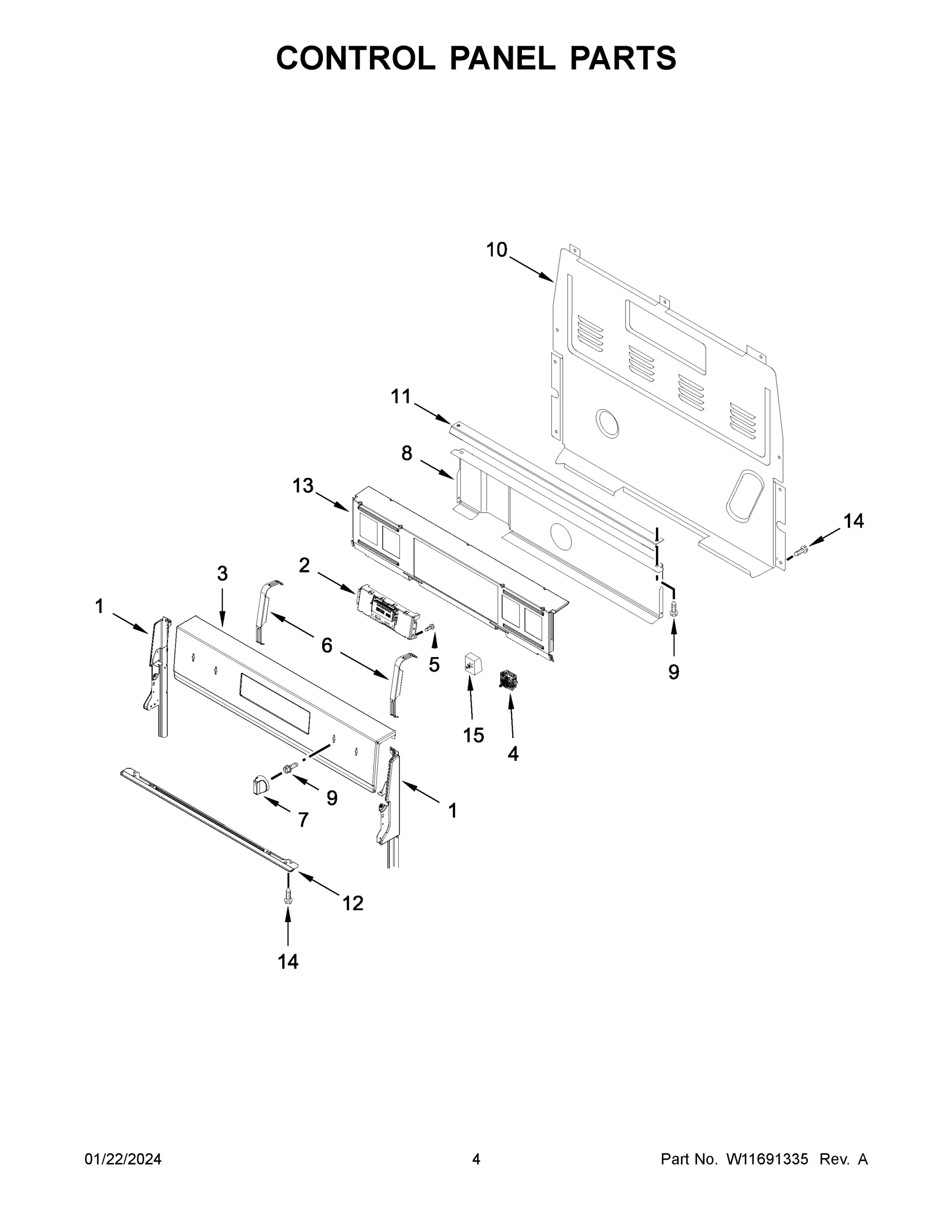03 - CONTROL PANEL PARTS