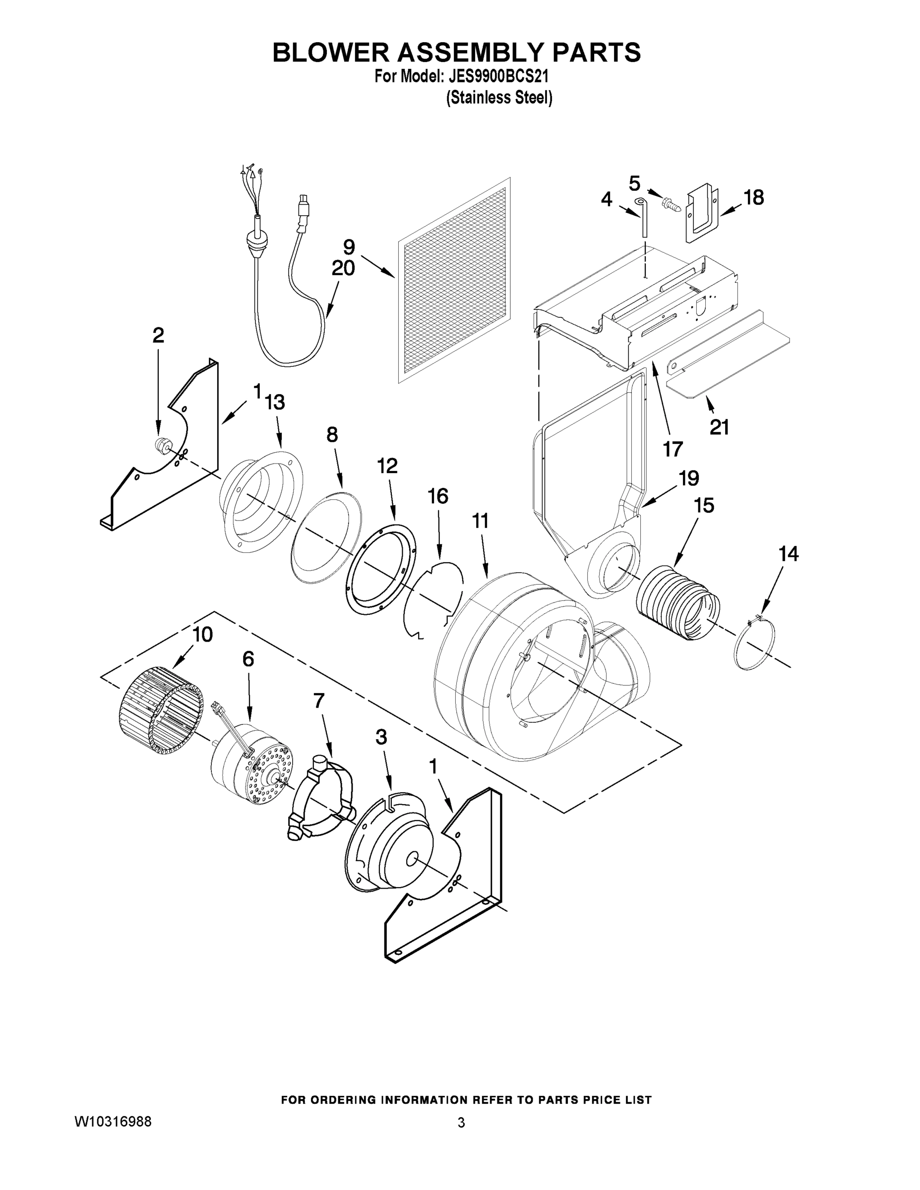 03 - BLOWER ASSEMBLY PARTS