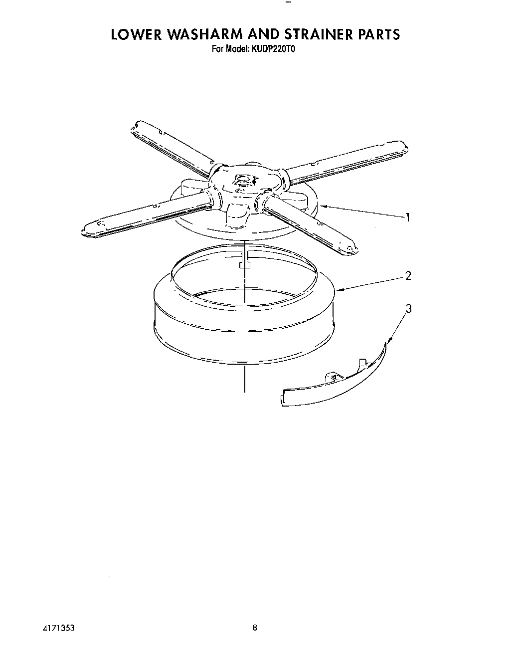 06 - LOWER WASHARM AND STRAINER
