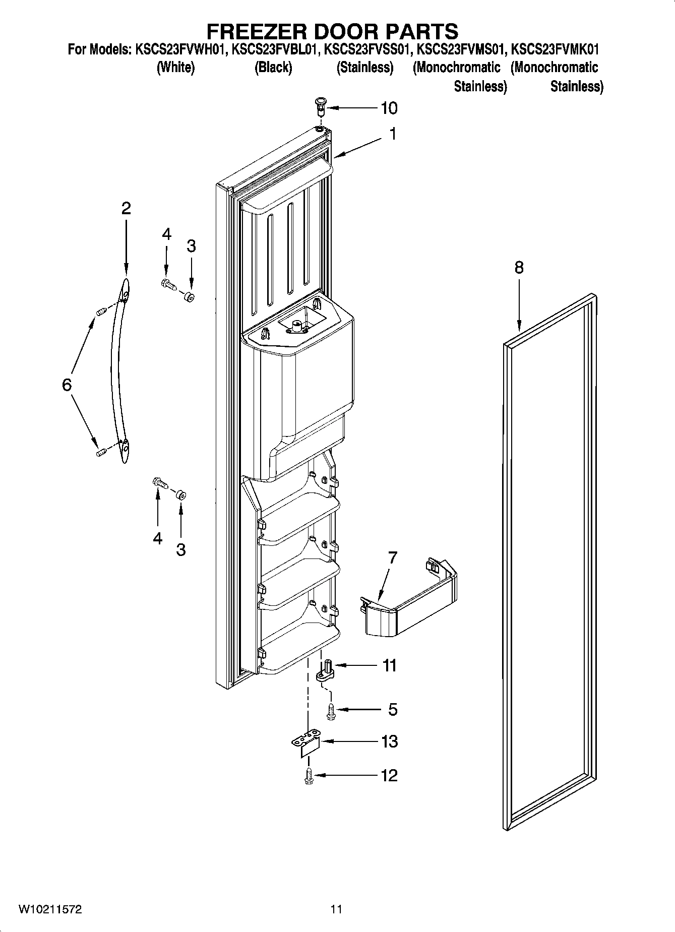 07 - FREEZER DOOR PARTS