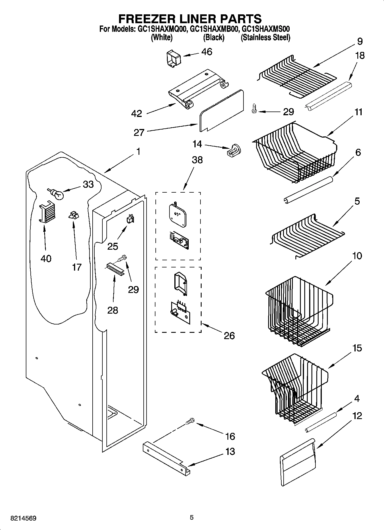 04 - FREEZER LINER PARTS