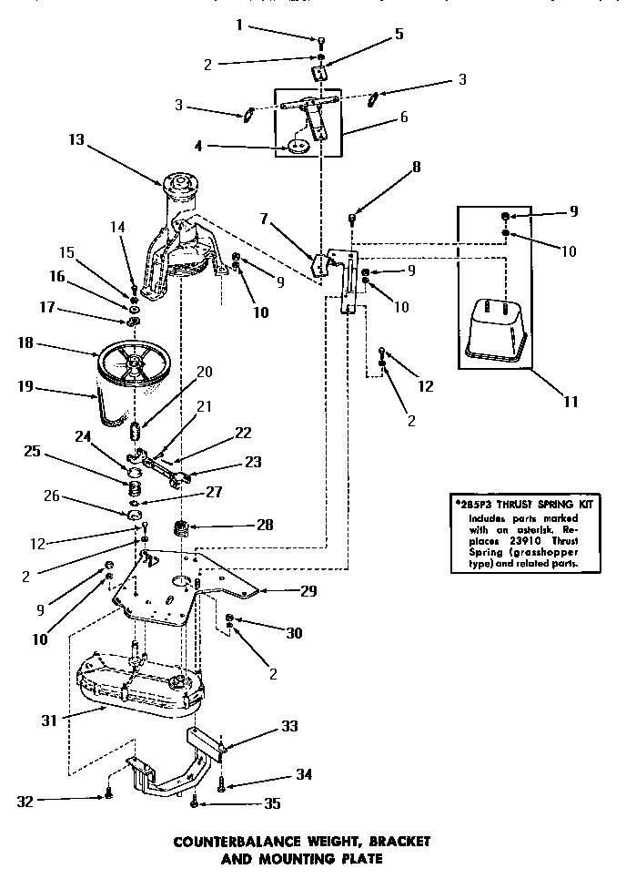 15 - COUNTERBALANCE WEIGHT, BRKT & MTG PLATE