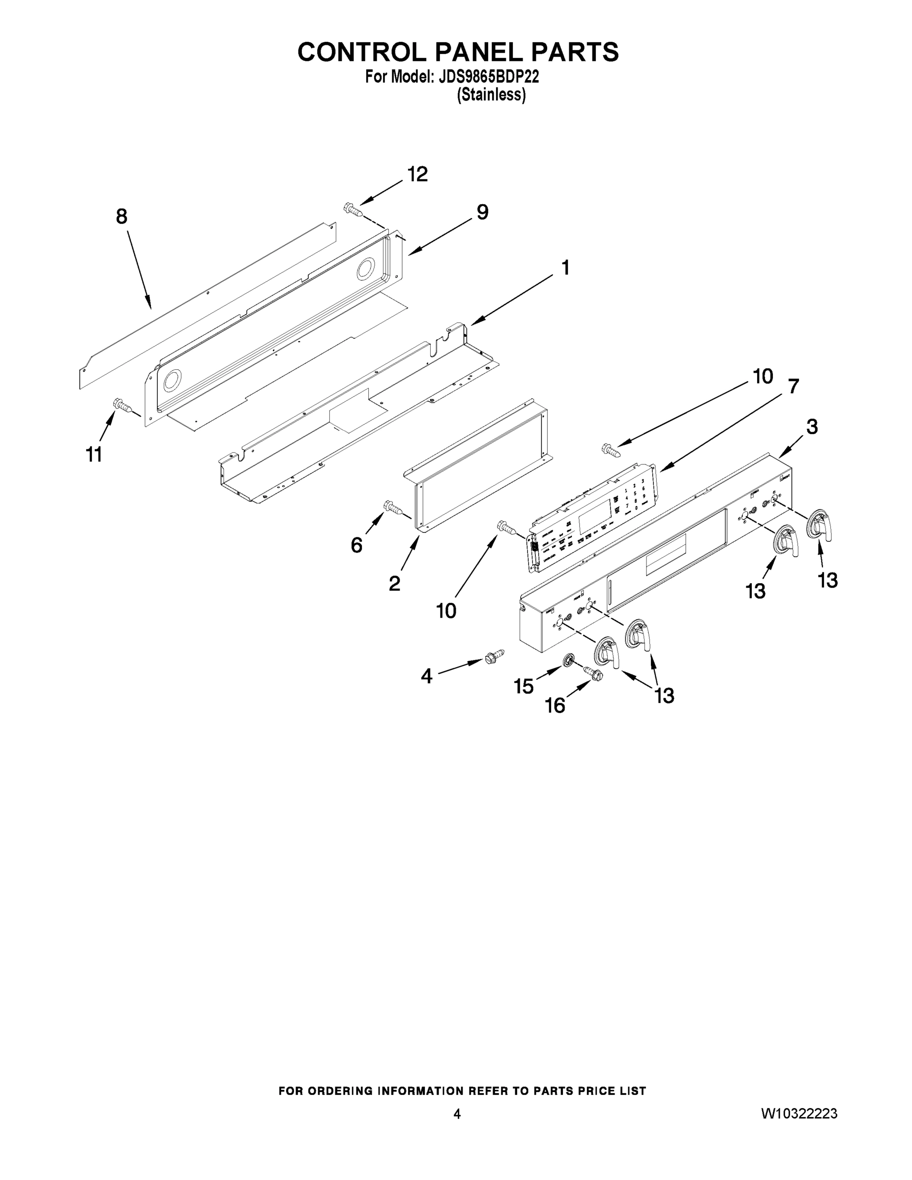 03 - CONTROL PANEL PARTS
