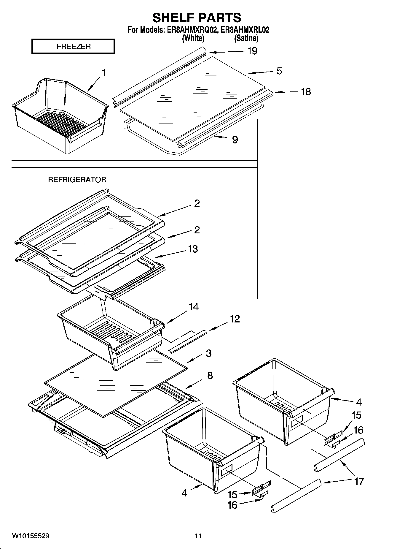 06 - SHELF PARTS, OPTIONAL PARTS (NOT INCLUDED)