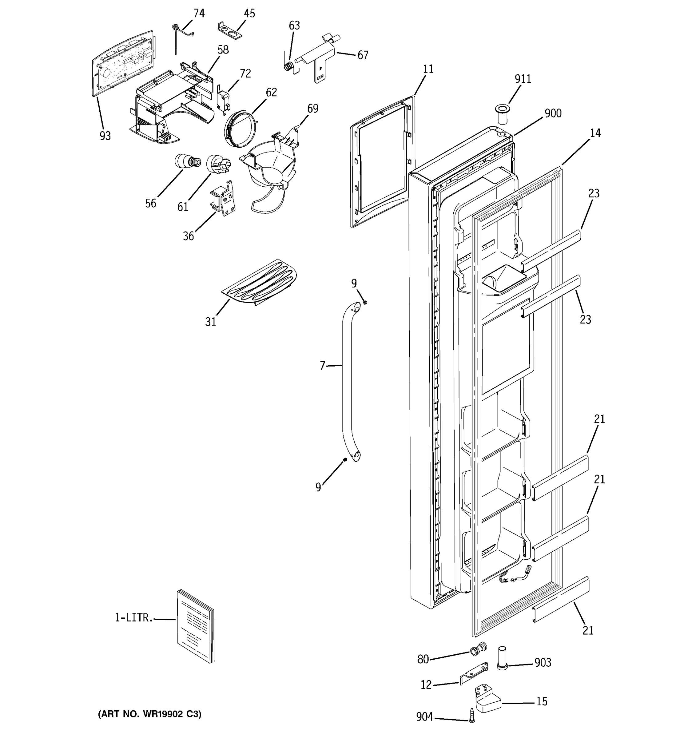 FREEZER DOOR