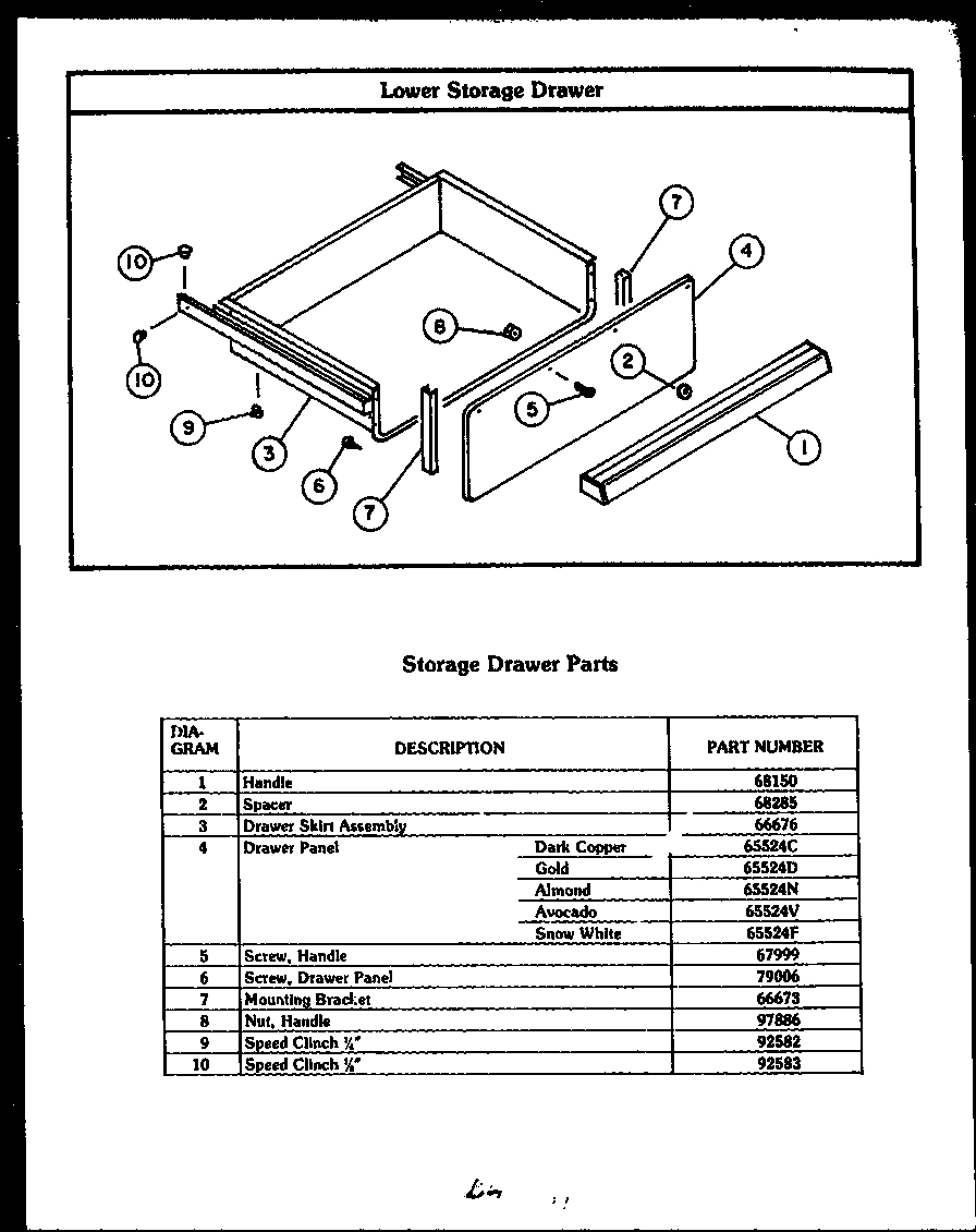 03 - LOWER STORAGE DRAWER