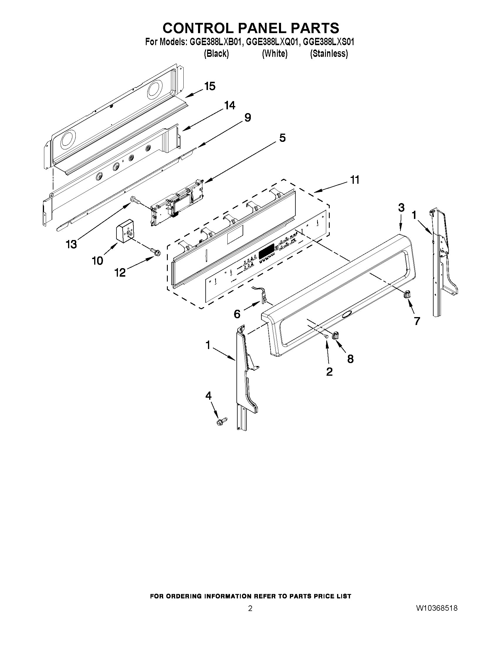 02 - CONTROL PANEL PARTS