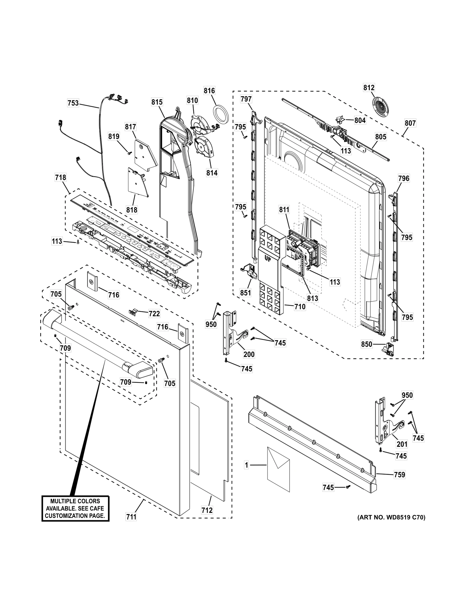 ESCUTCHEON & DOOR ASSEMBLY