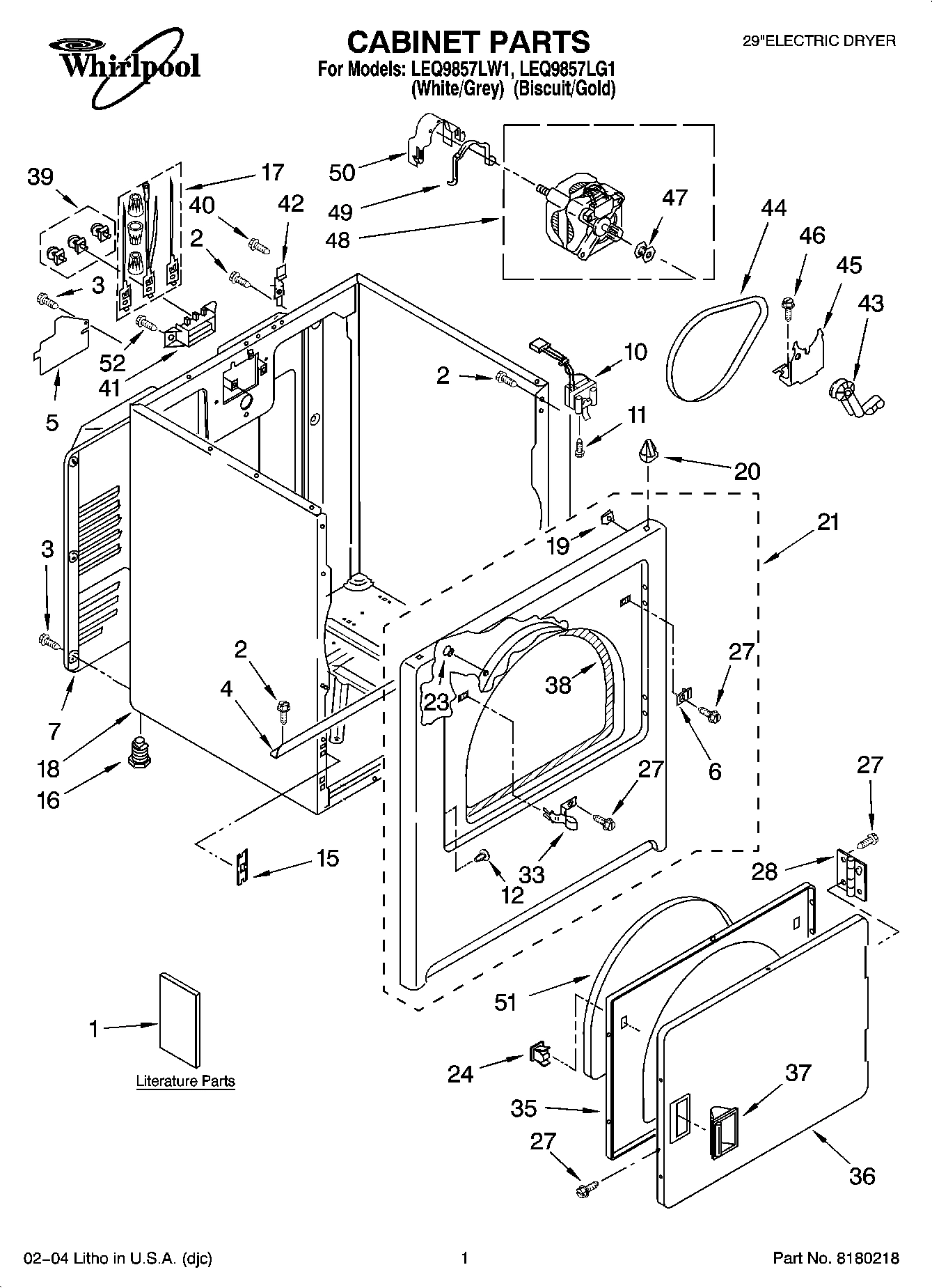 01 - CABINET PARTS