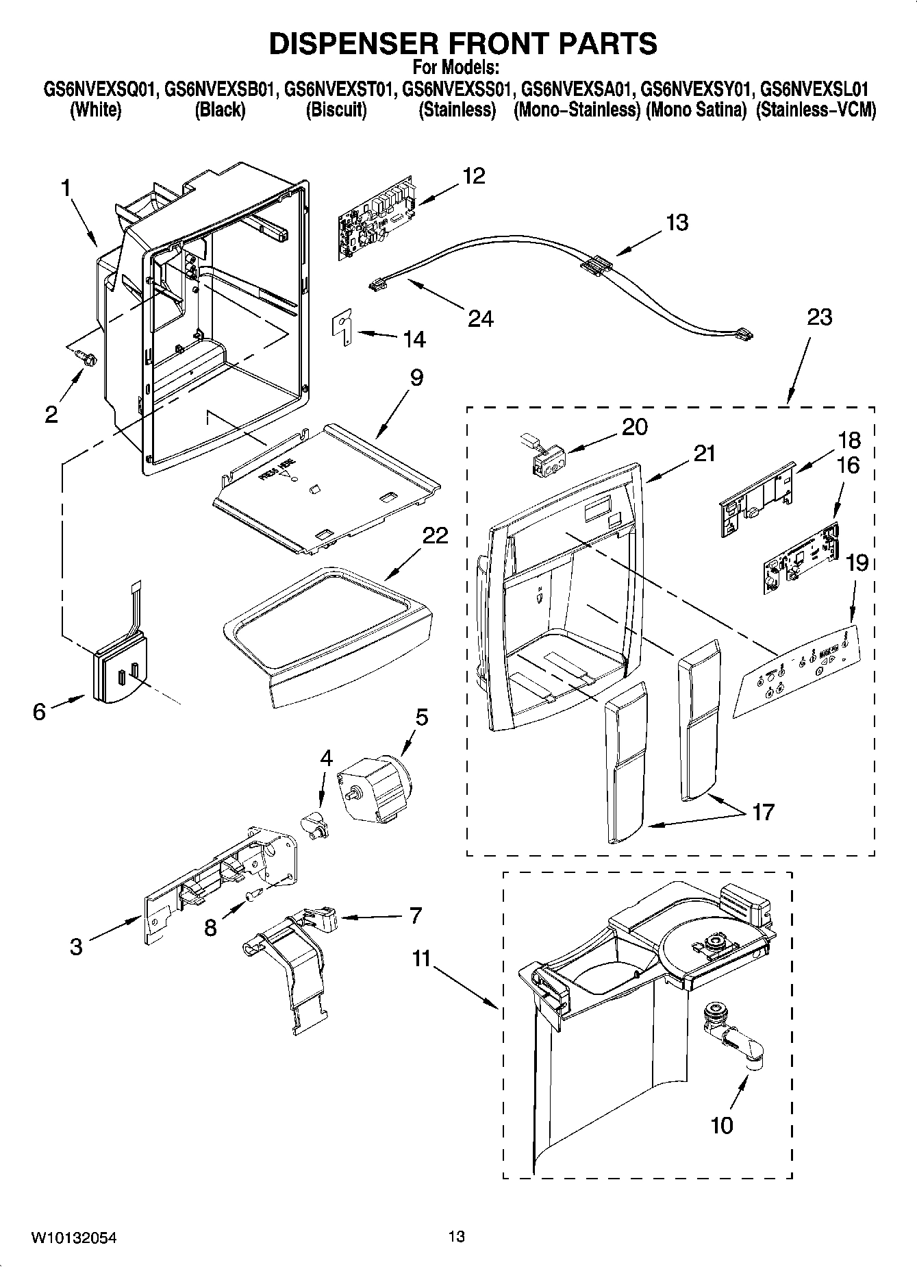 08 - DISPENSER FRONT PARTS
