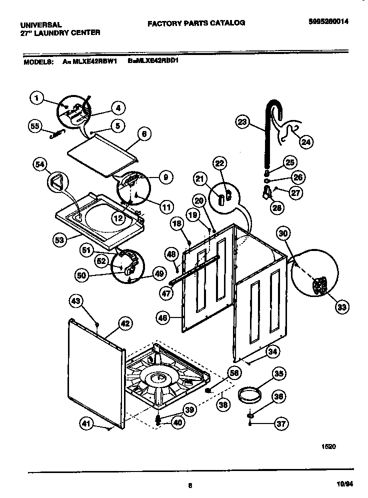 05 - WASHER - CABINET, TOP PANEL, BASE