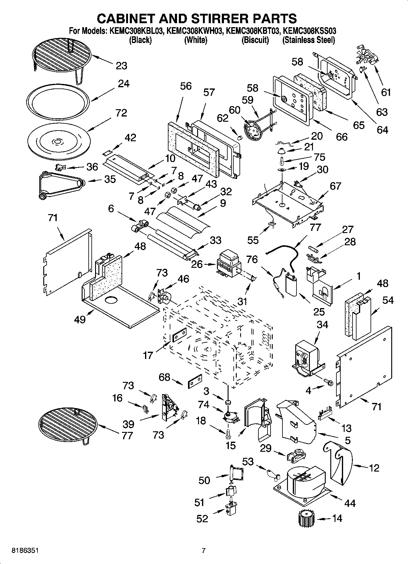 06 - CABINET AND STIRRER PARTS