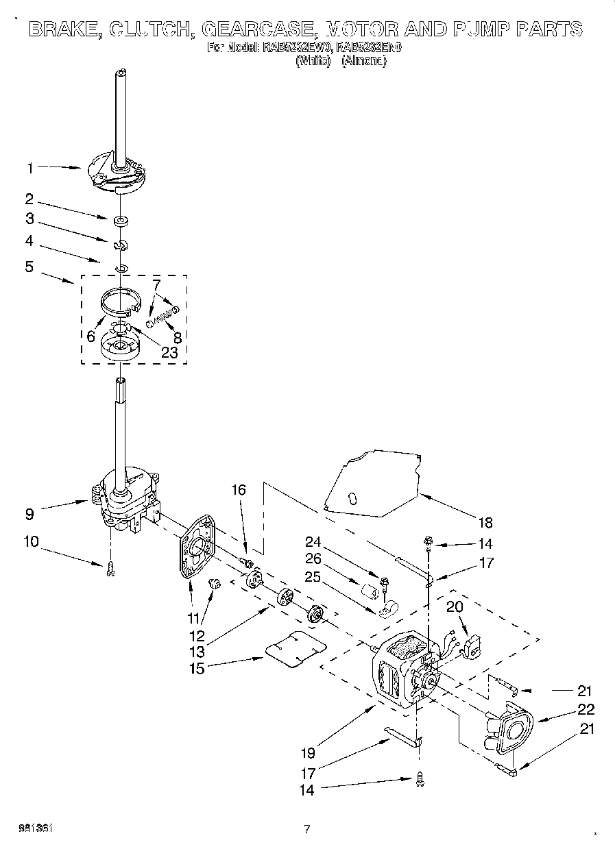 04 - BRAKE, CLUTCH, GEARCASE, MOTOR AND PUMP