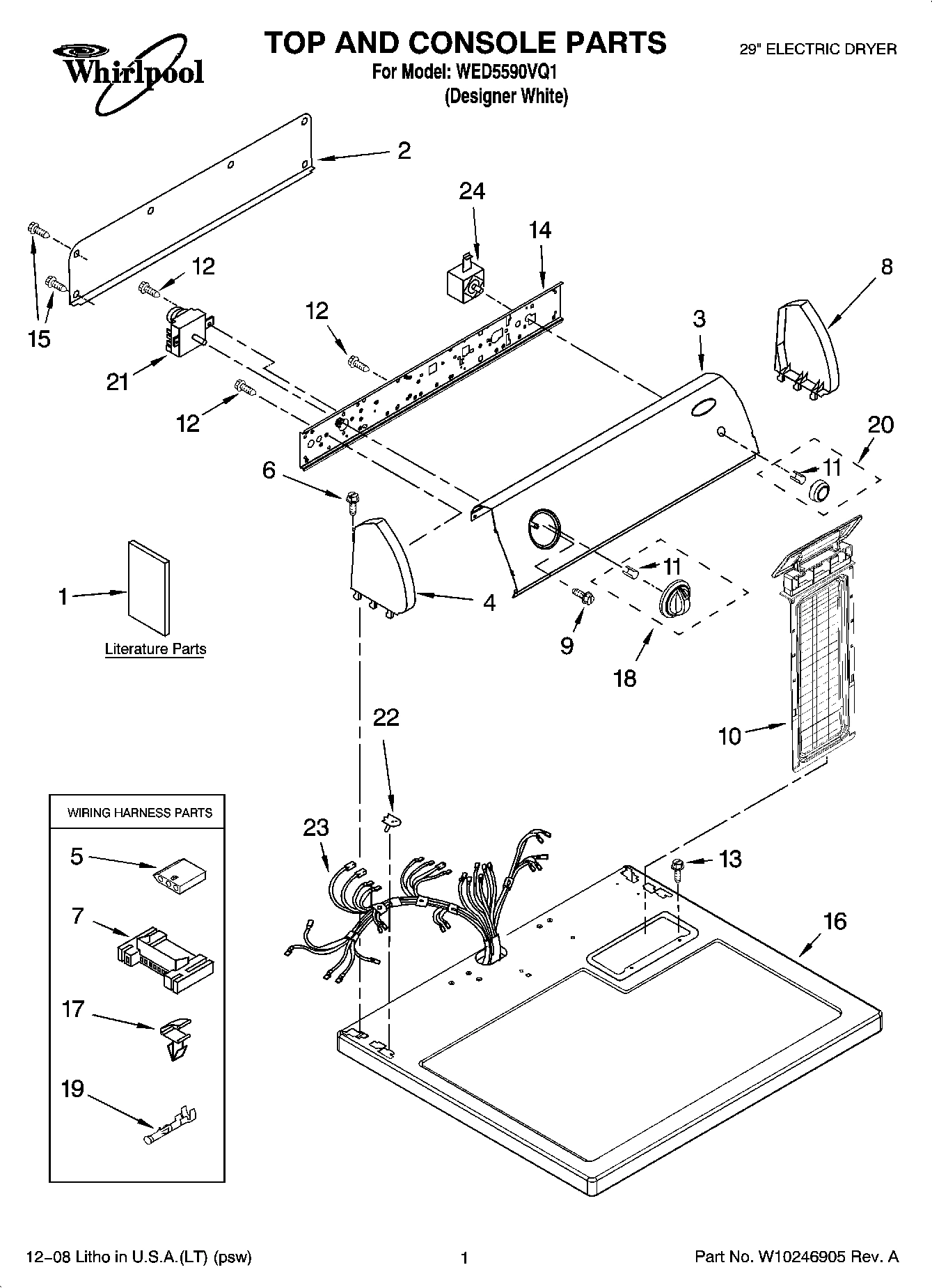 01 - TOP AND CONSOLE PARTS