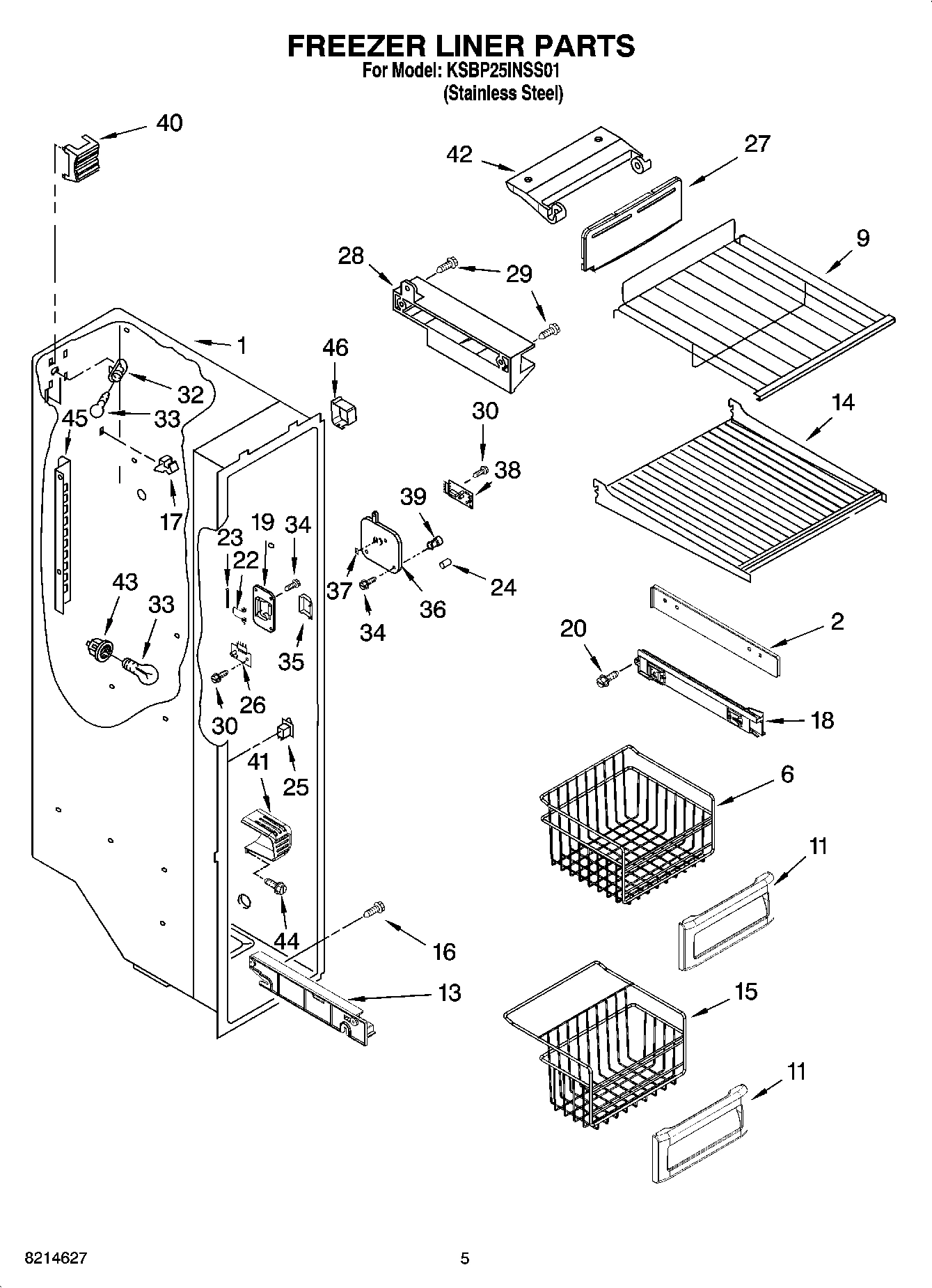 04 - FREEZER LINER PARTS