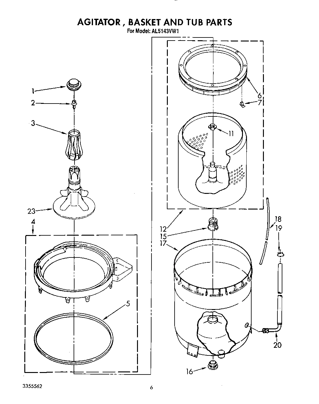 05 - AGITATOR, BASKET AND TUB