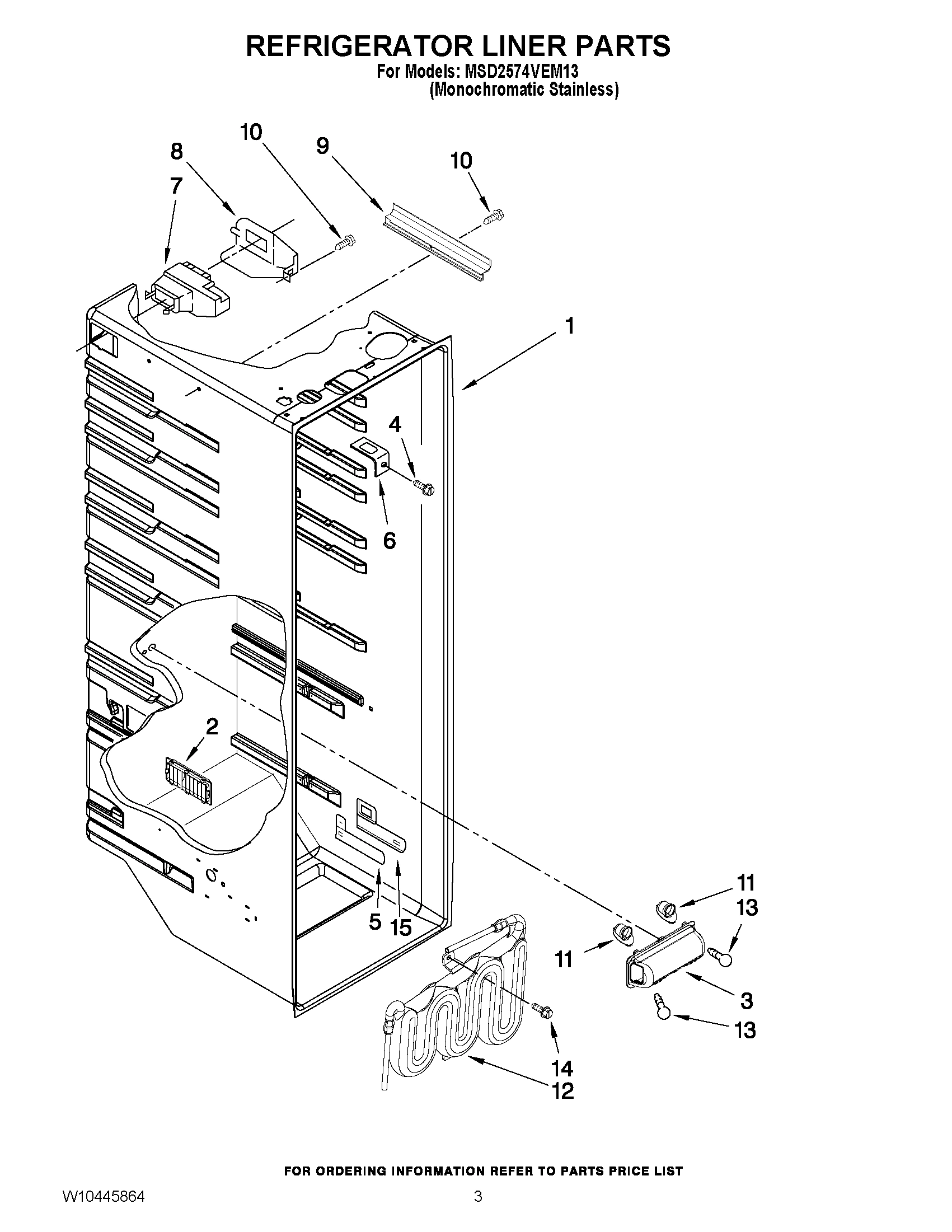 02 - REFRIGERATOR LINER PARTS