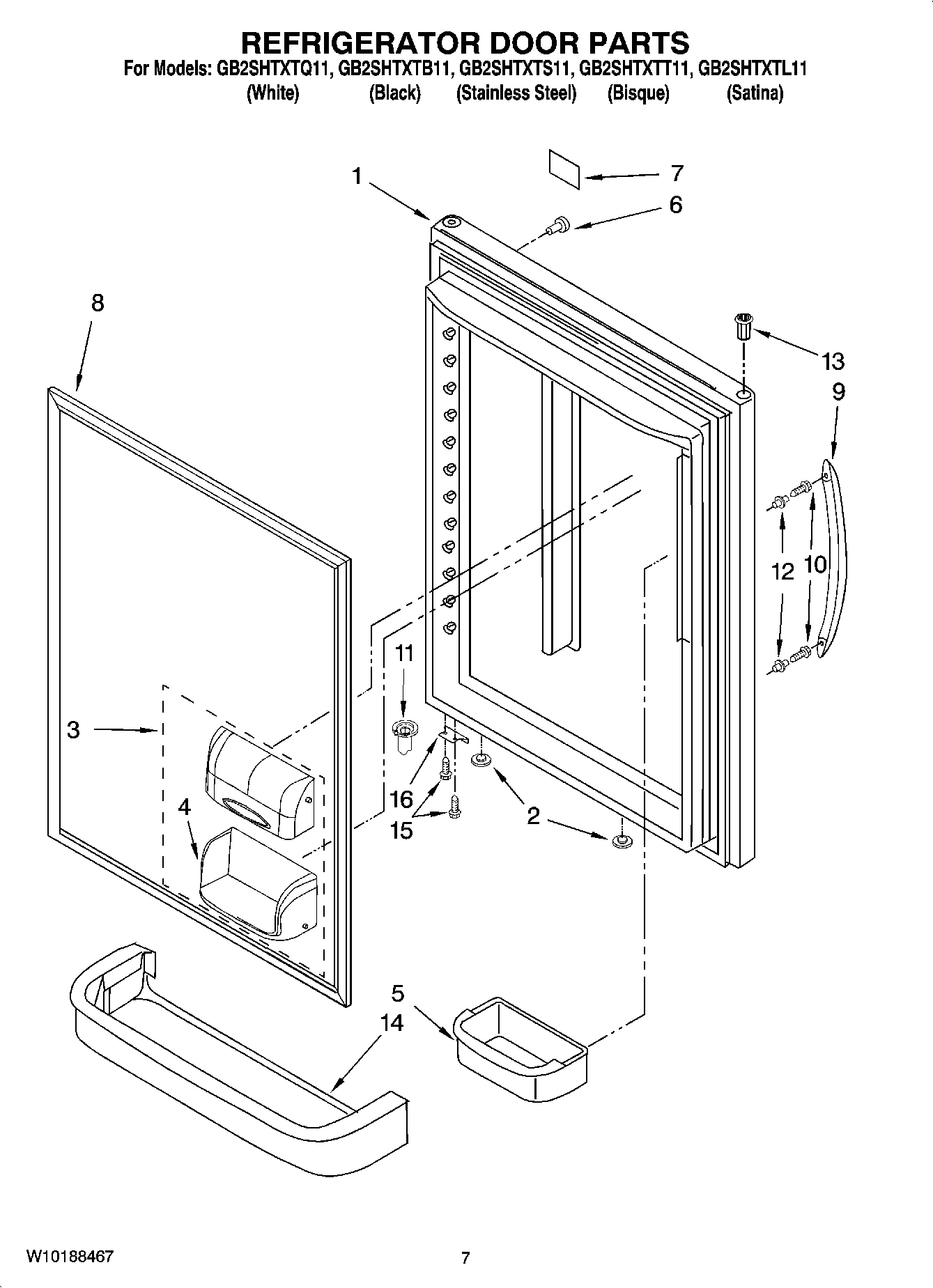 04 - REFRIGERATOR DOOR PARTS