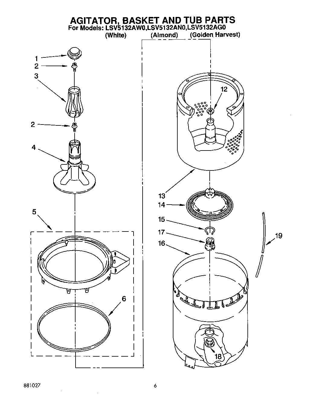 03 - AGITATOR, BASKET AND TUB