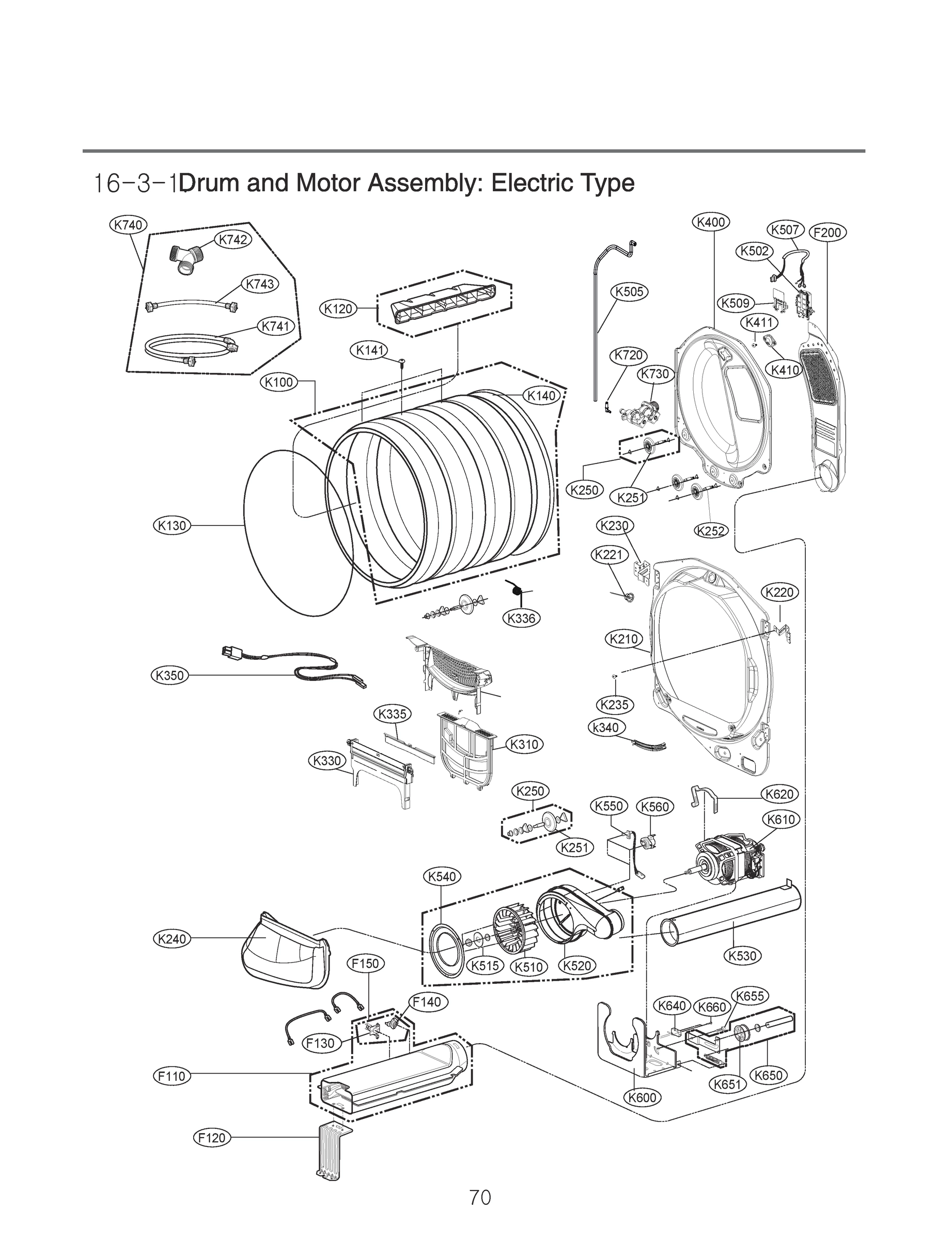 DRUM AND MOTOR ASSEMBLY