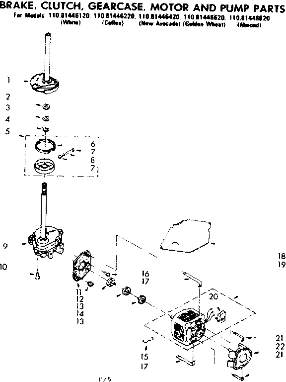 BRAKE CLUTCH GEARCASE MOTOR & PUMP PARTS
