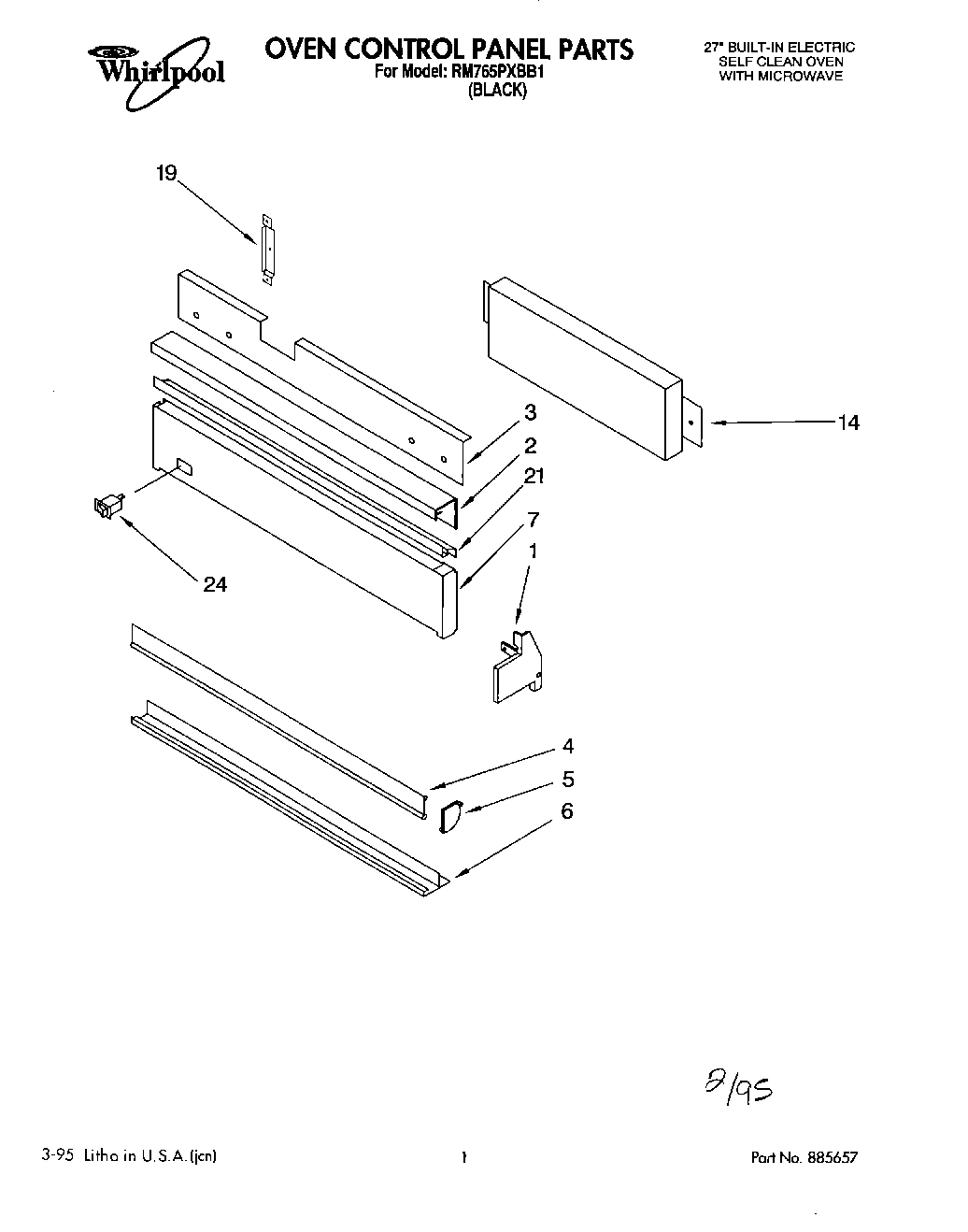 01 - OVEN CONTROL PANEL, LITERATURE