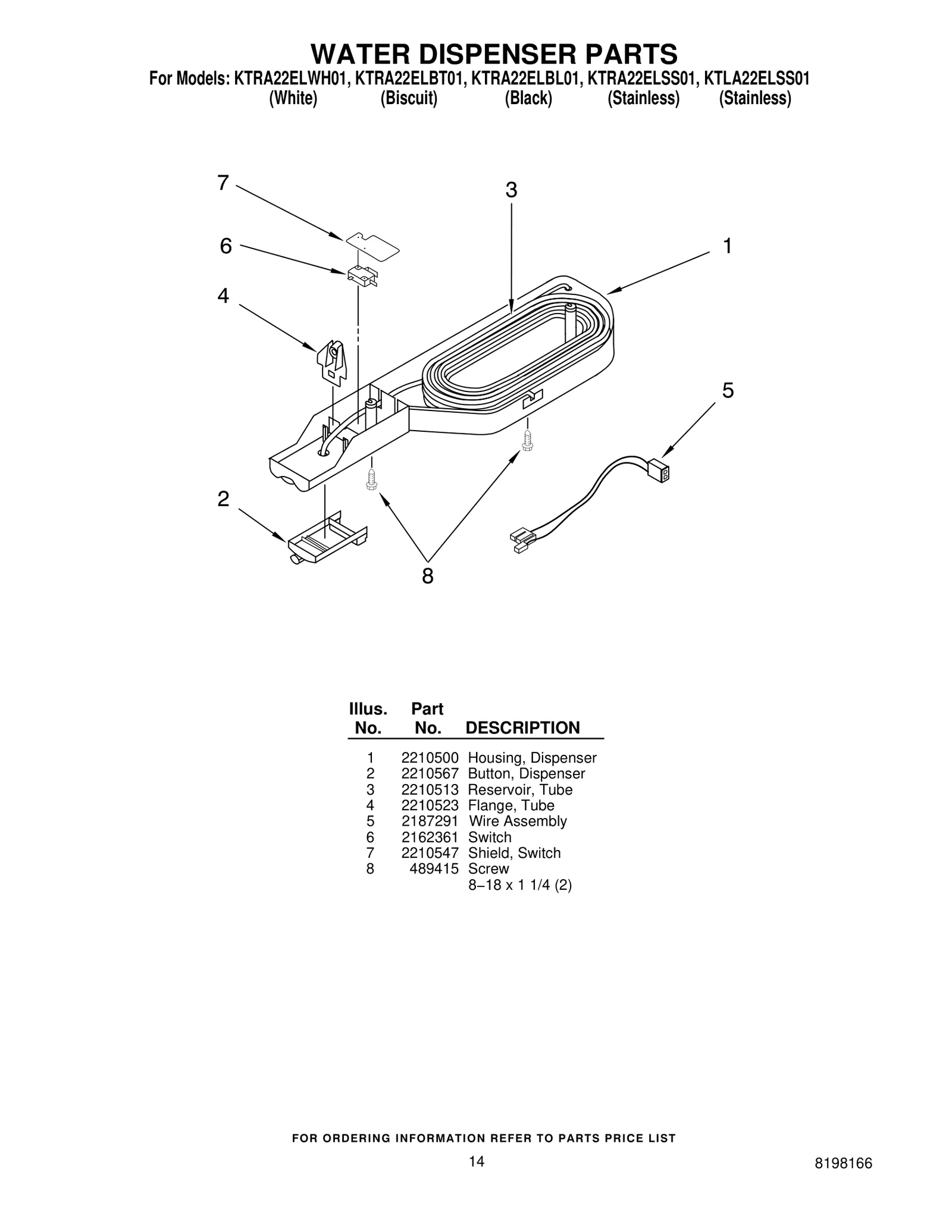 WATER DISPENSER PARTS