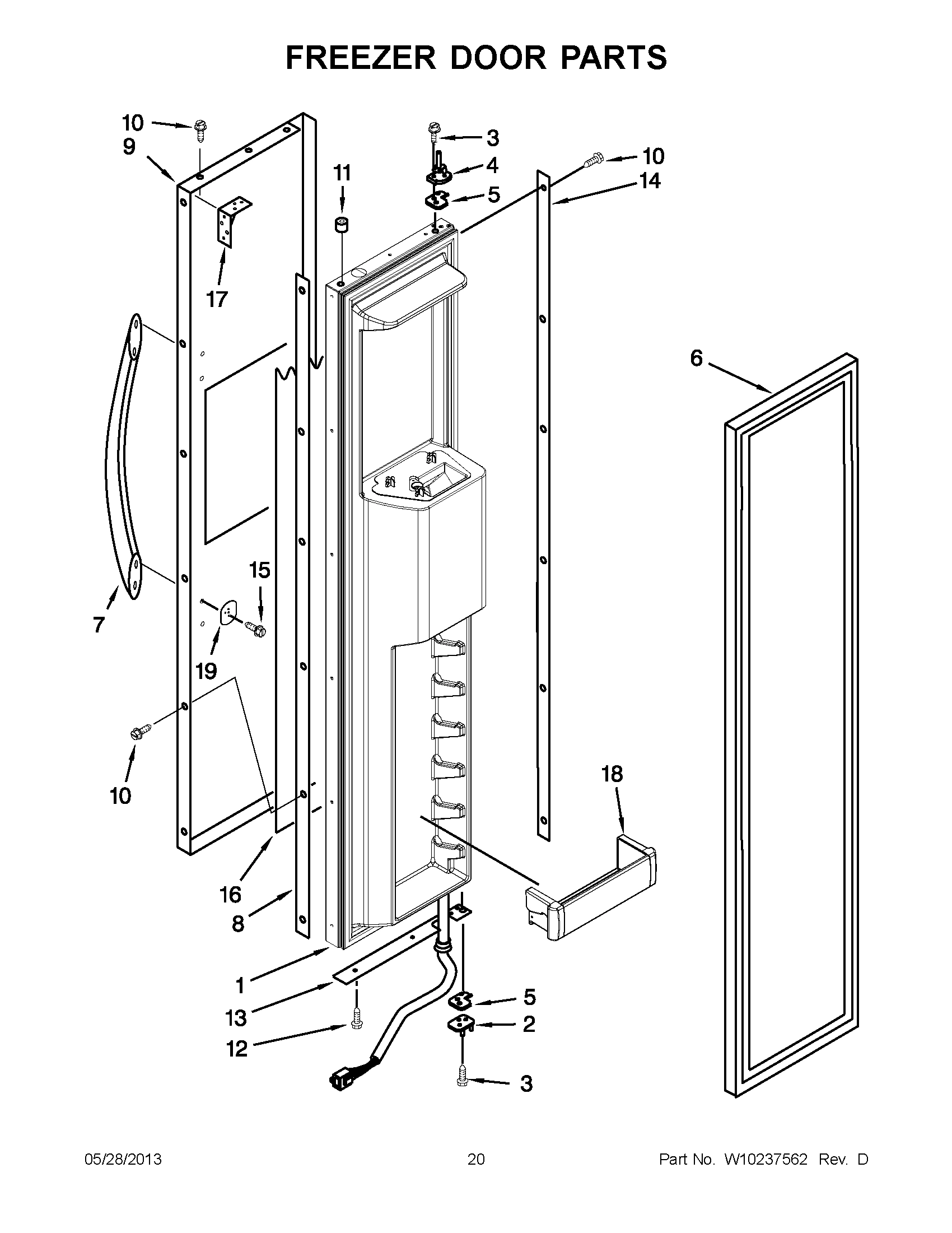 10 - FREEZER DOOR PARTS