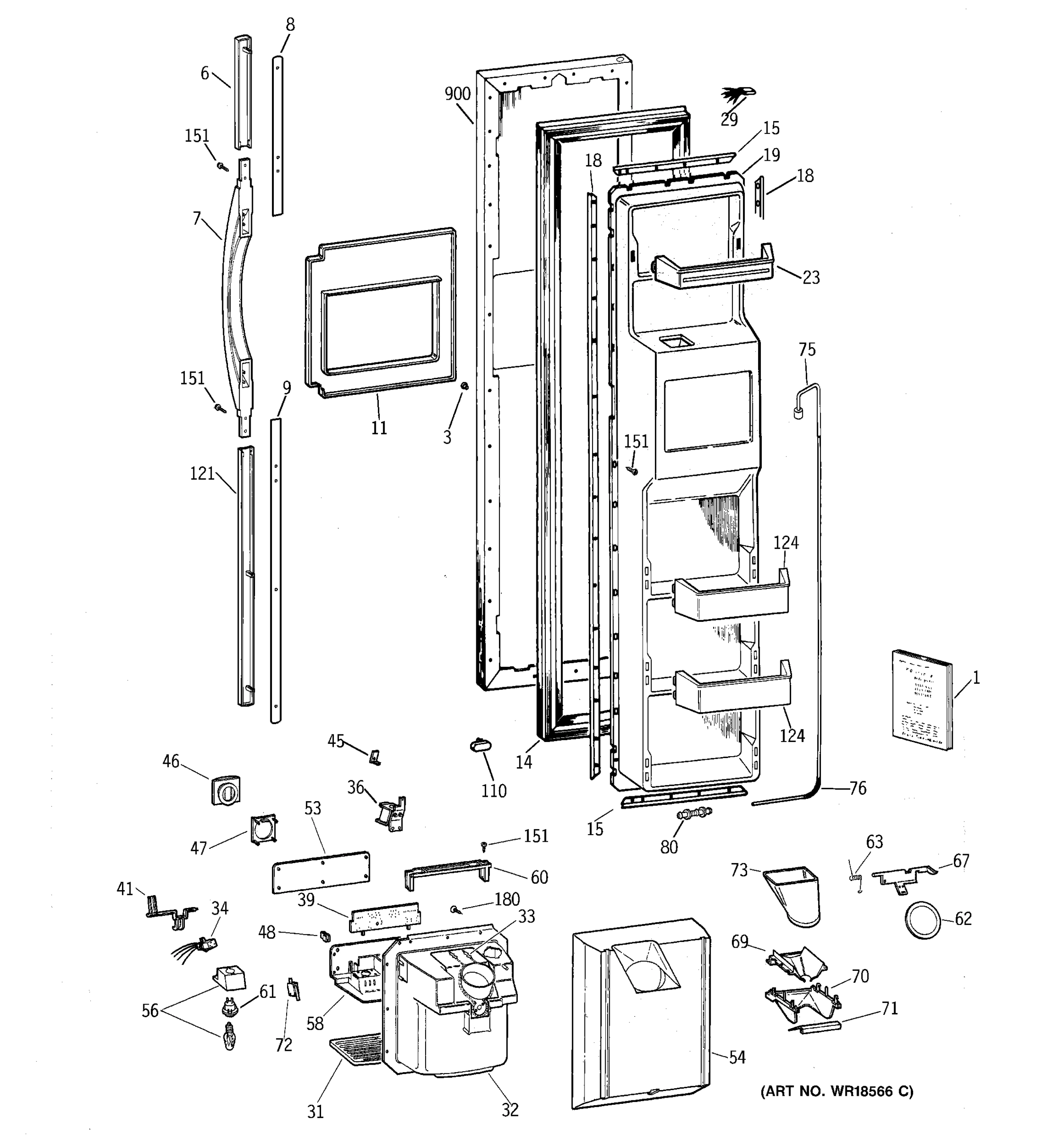 FREEZER DOOR