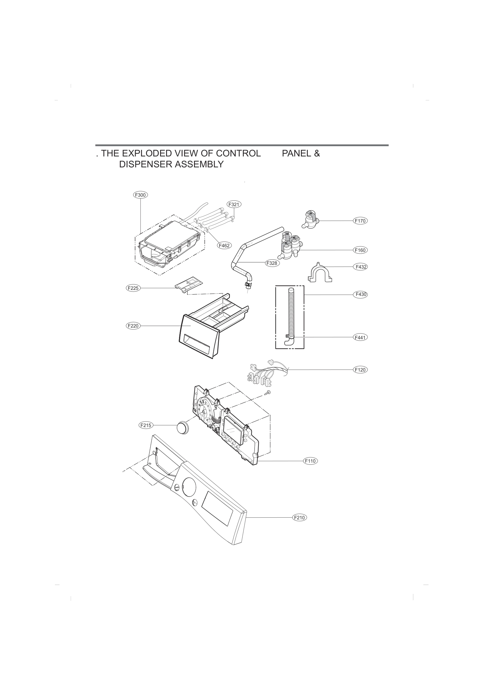 CONTROL PANEL & DISPENSER ASSEMBLY