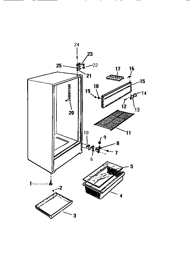 03 - CABINET, SHELVES, DIVIDER, FAN ASSE