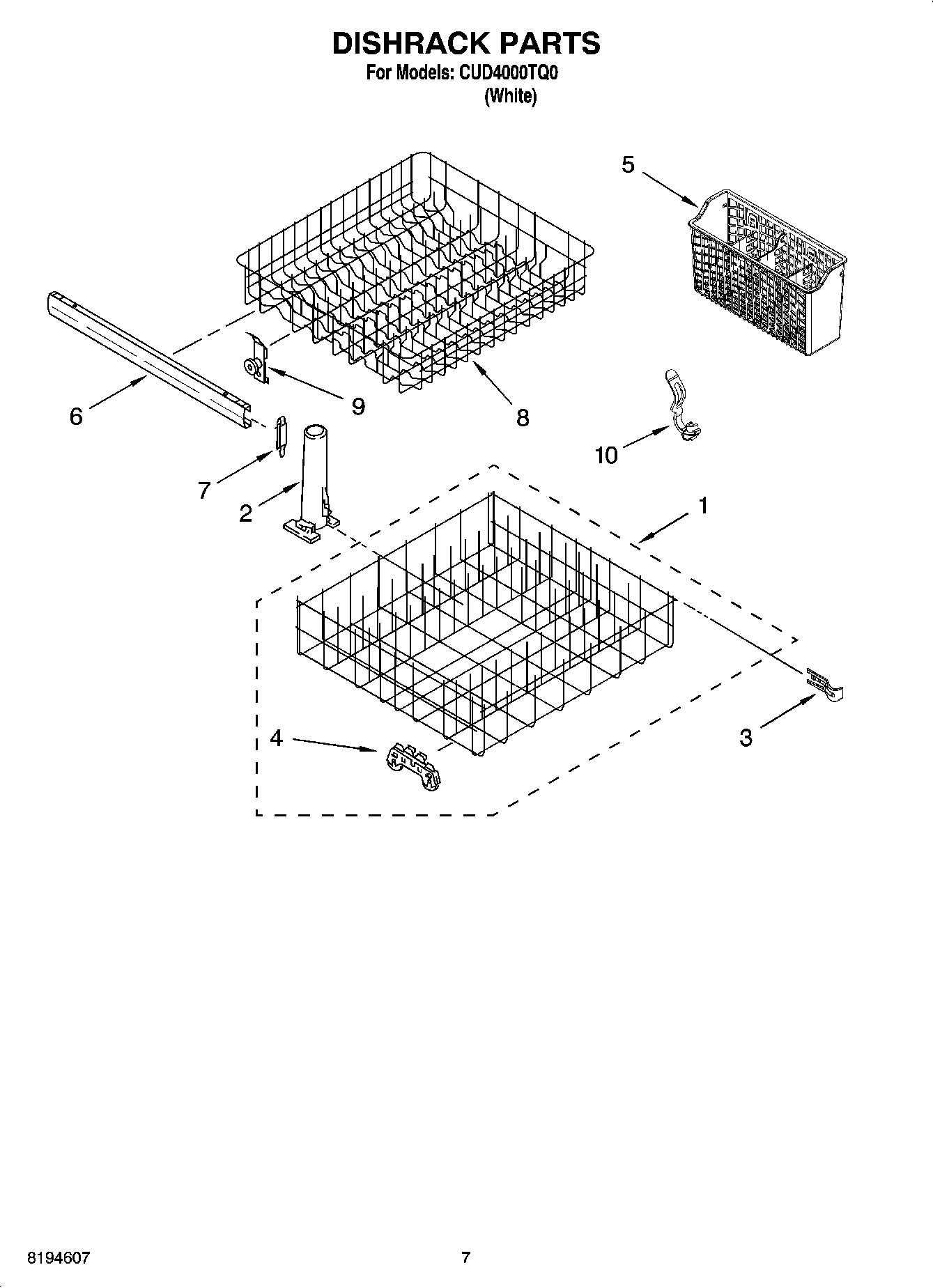 06 - DISHRACK PARTS, OPTIONAL PARTS (NOT INCLUDED)