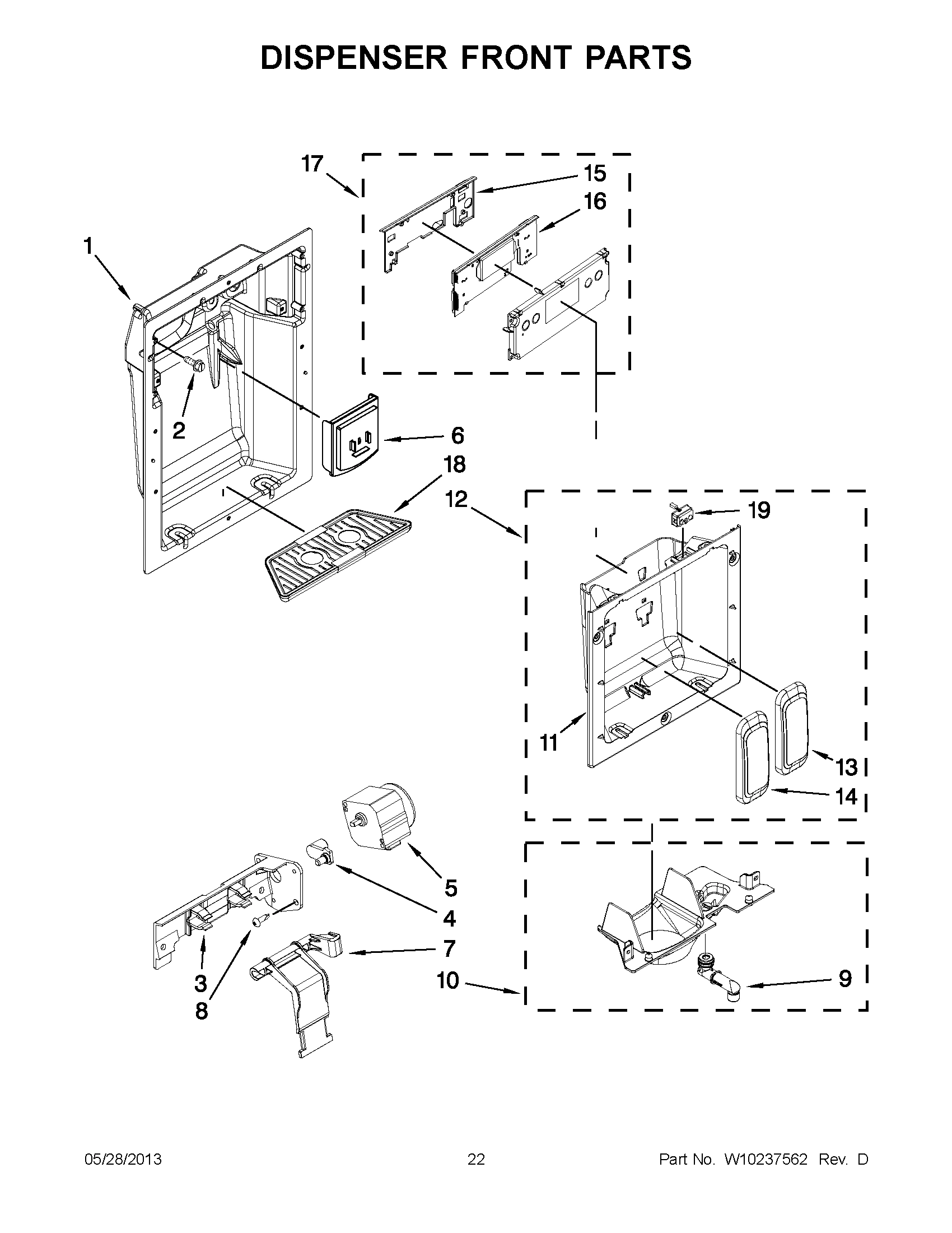 11 - DISPENSER FRONT PARTS