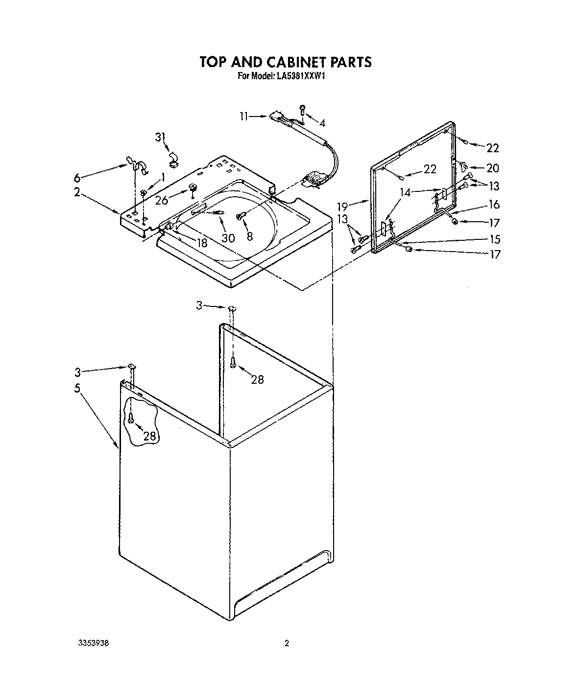 02 - TOP AND CABINET, LIT/OPTIONAL