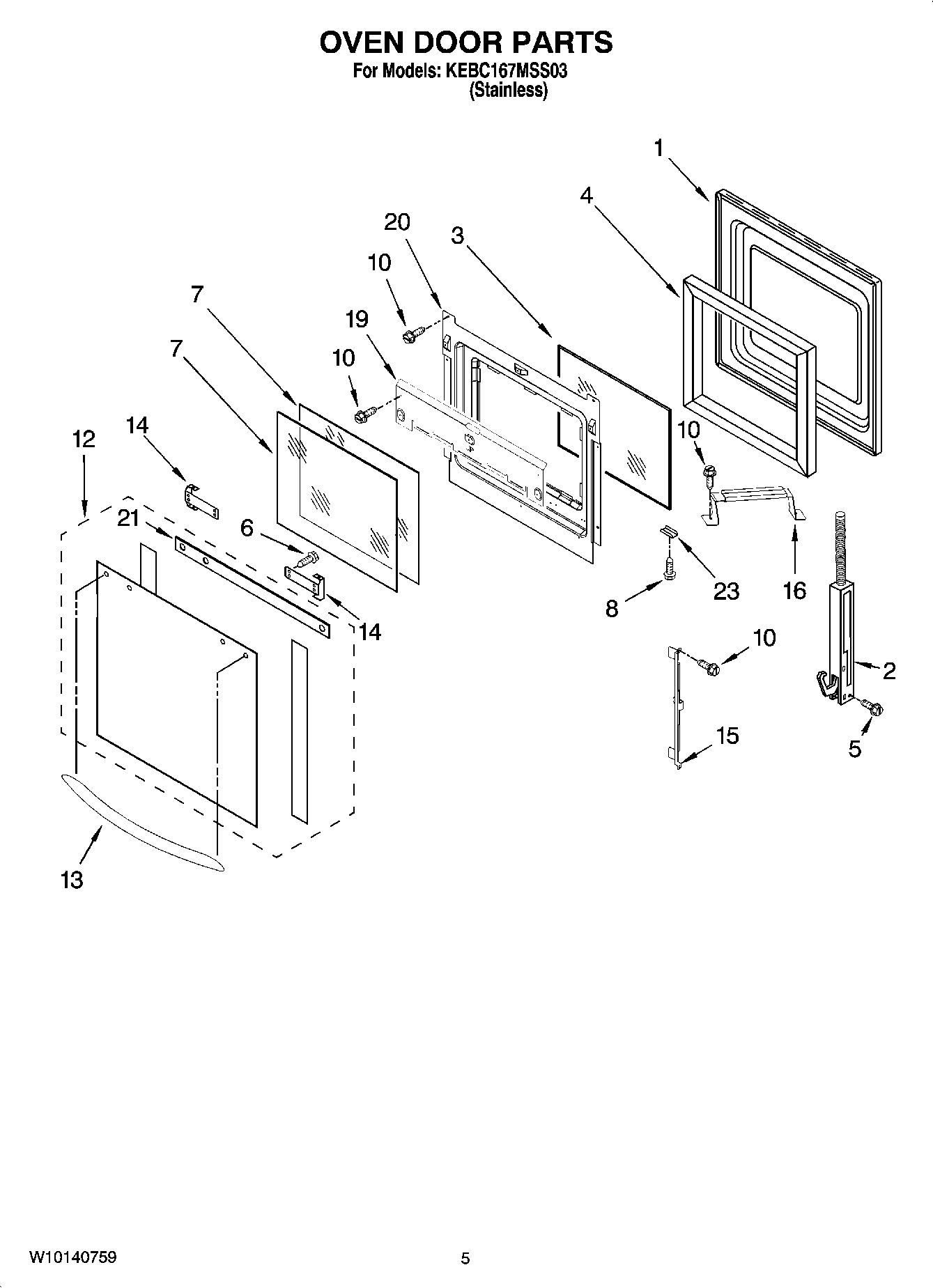 04 - OVEN DOOR PARTS