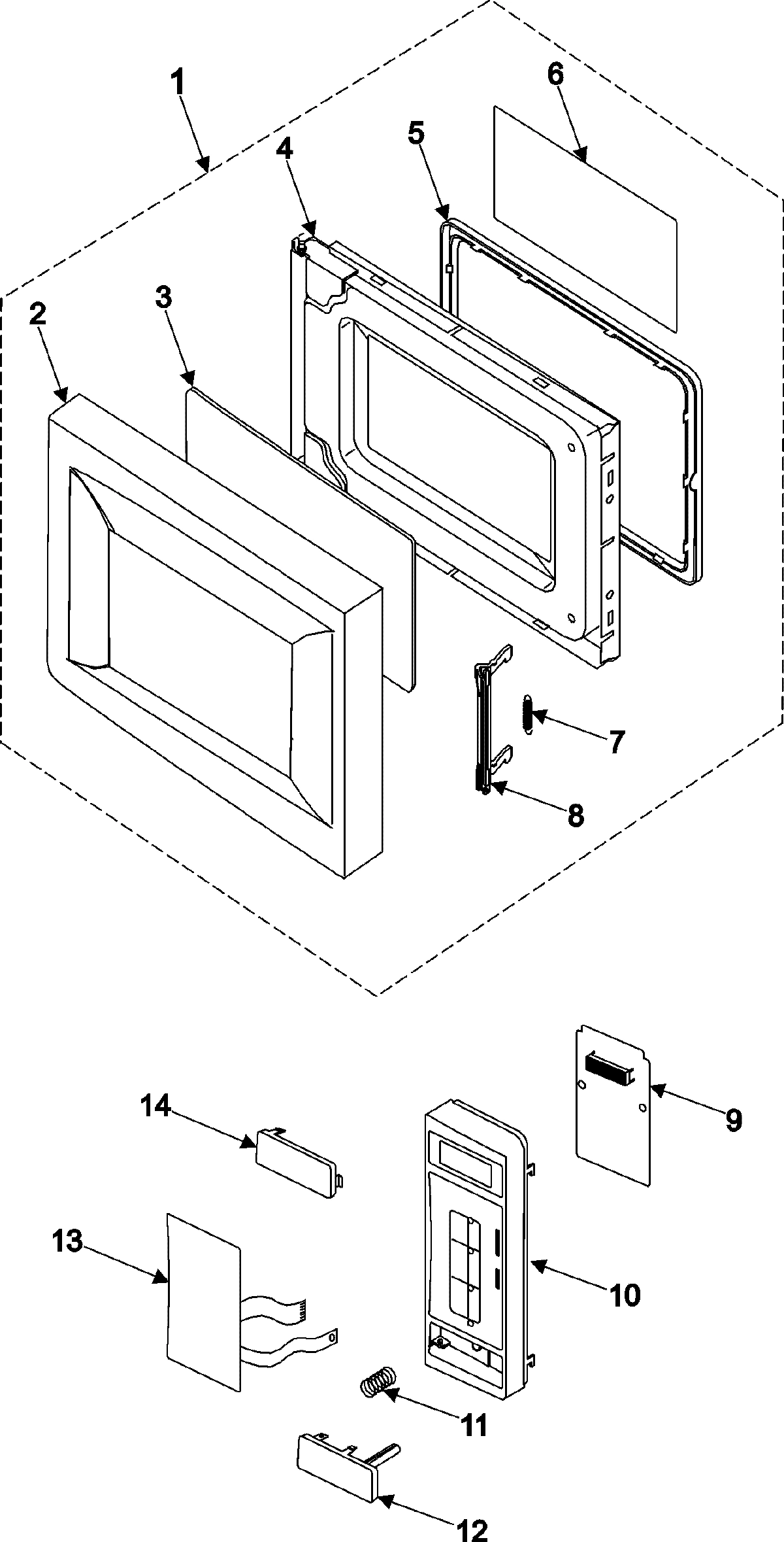 02 - CONTROL PANEL/DOOR ASSEMBLY