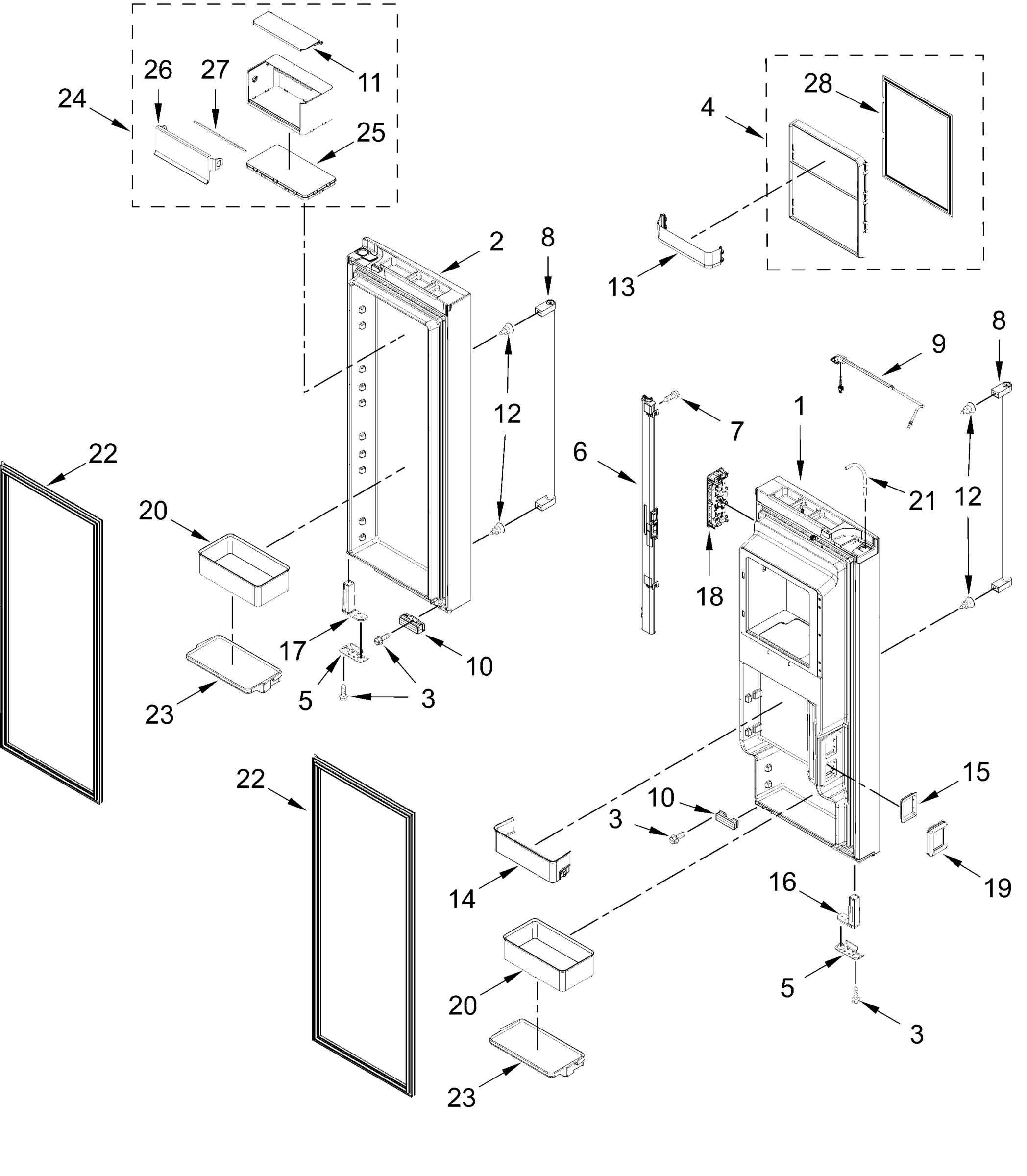 REFRIGERATOR DOOR PARTS