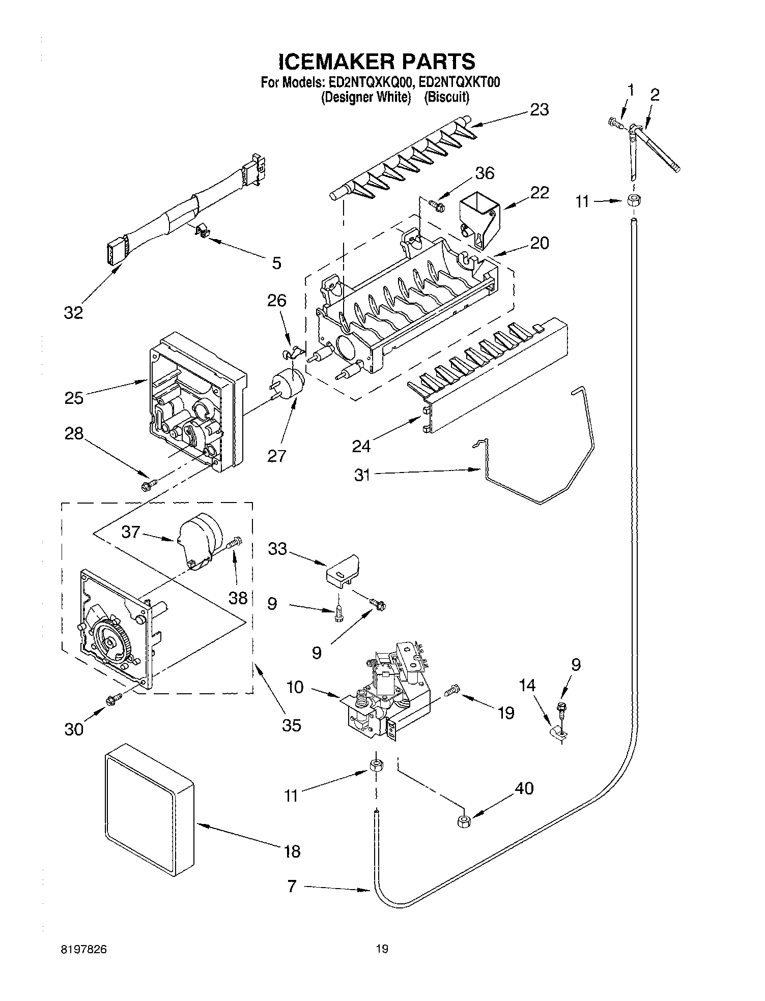12 - ICEMAKER, OPTIONAL