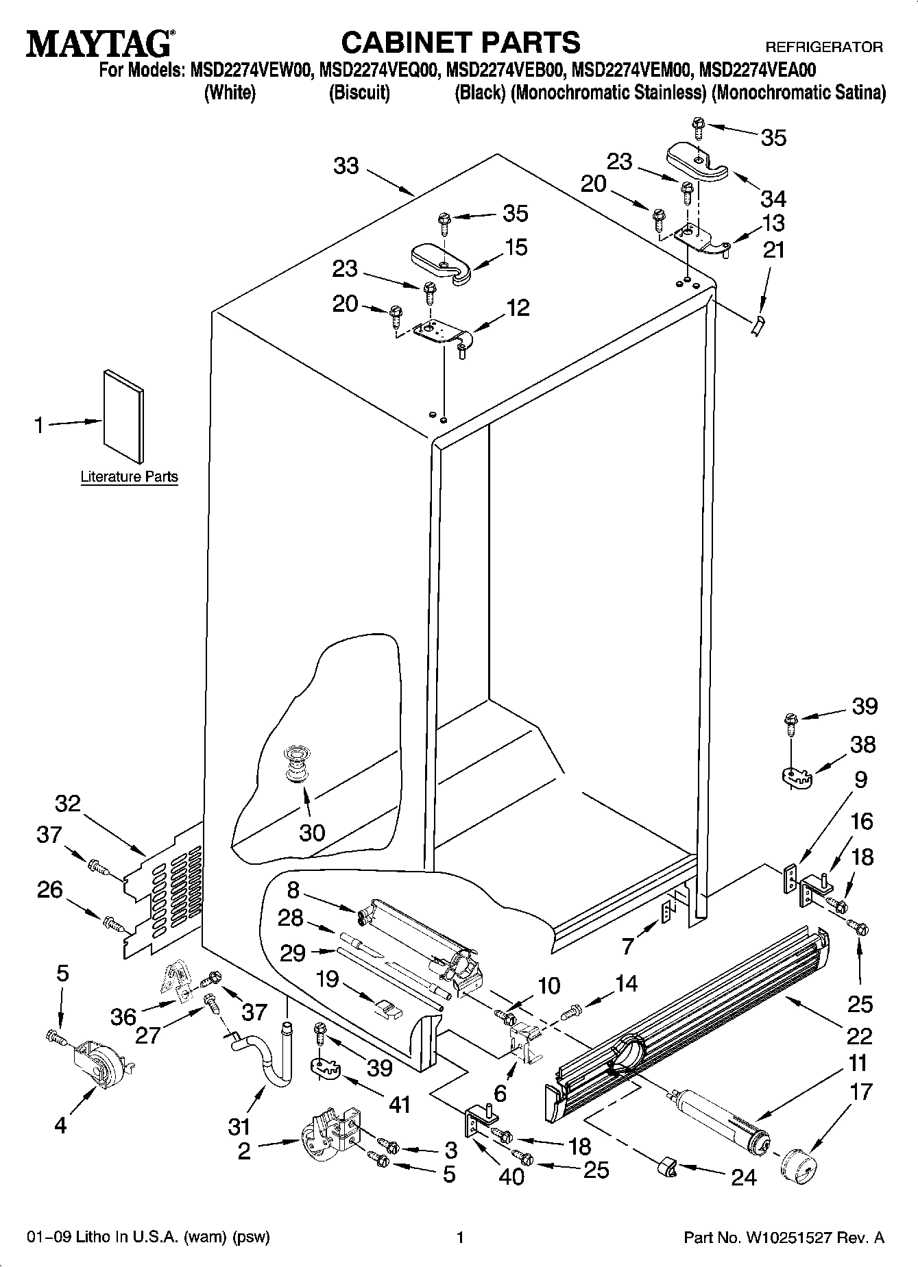 01 - CABINET PARTS