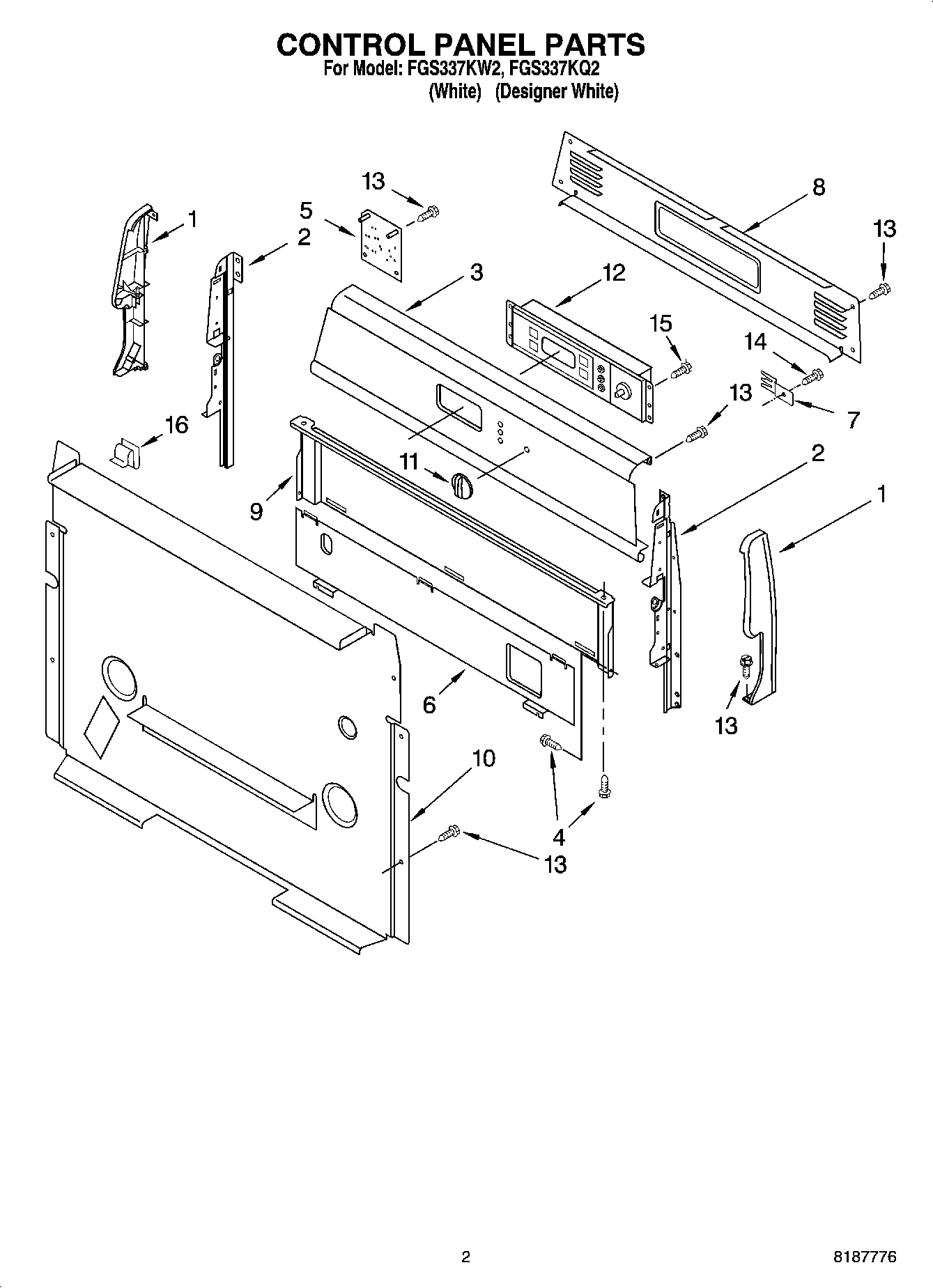 02 - CONTROL PANEL PARTS