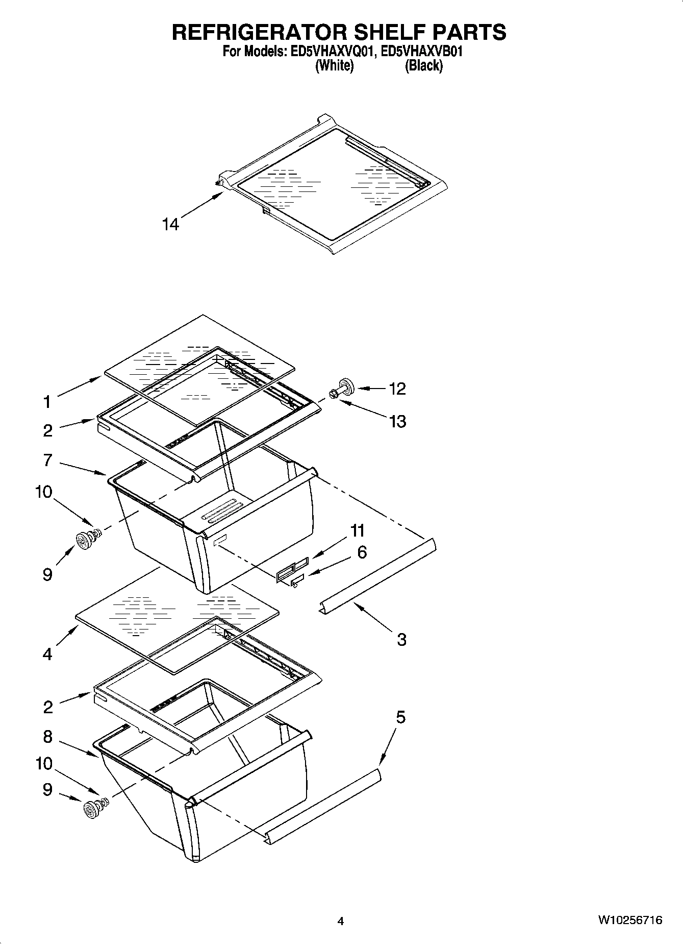 03 - REFRIGERATOR SHELF PARTS