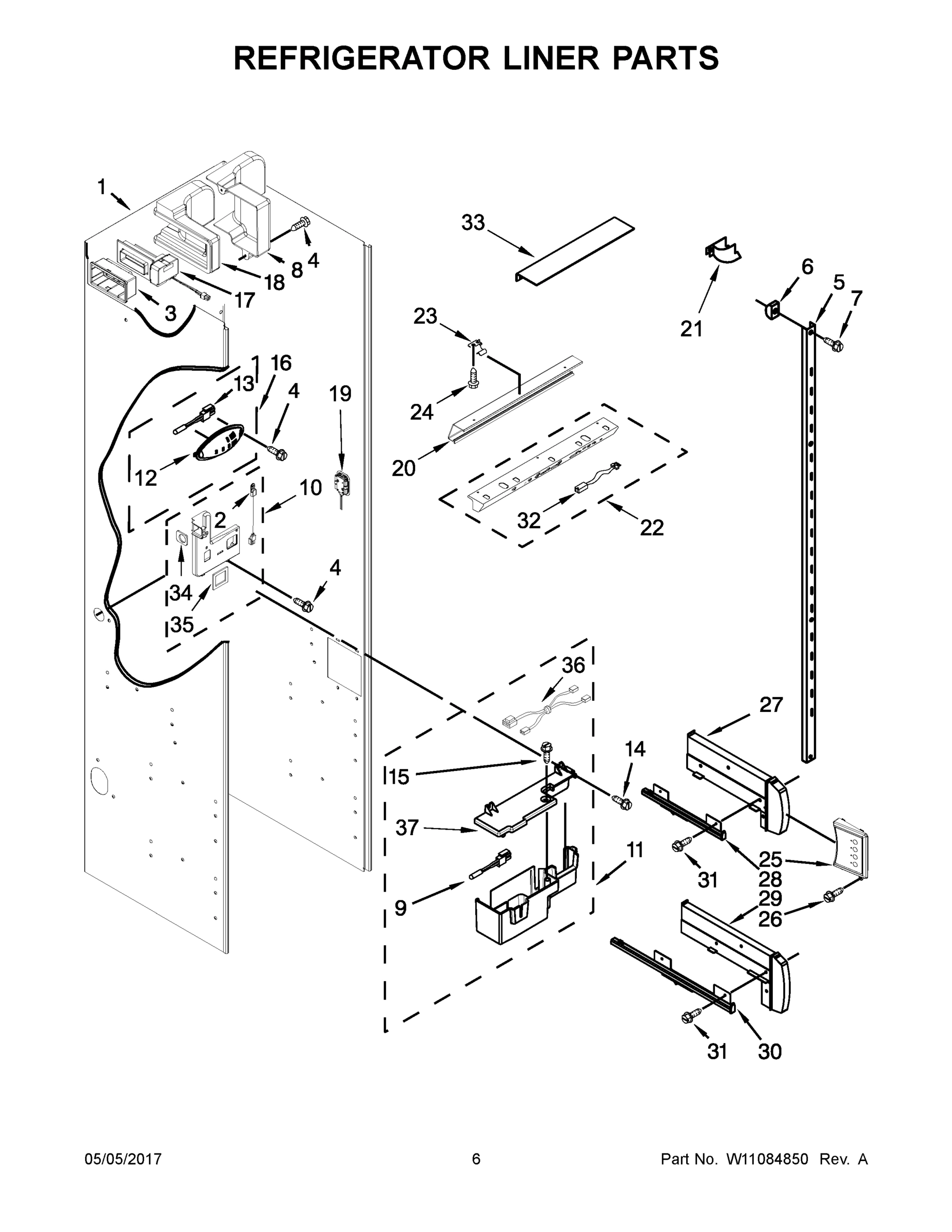 04 - REFRIGERATOR LINER PARTS