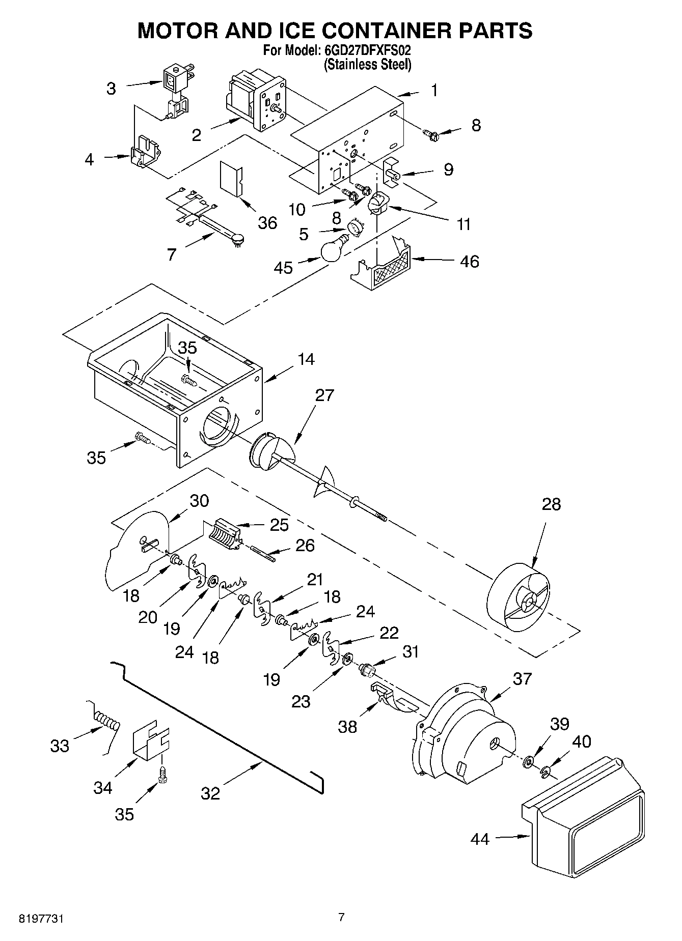 05 - MOTOR AND ICE CONTAINER