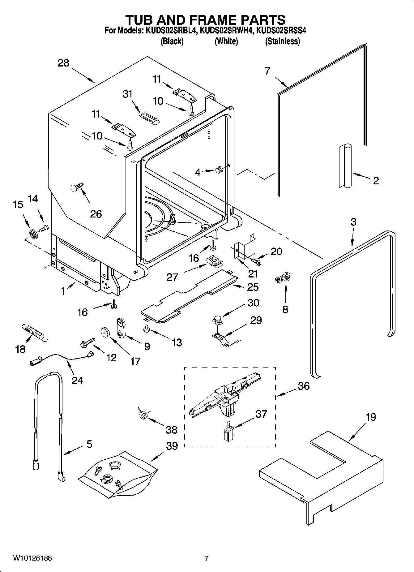 07 - TUB AND FRAME PARTS