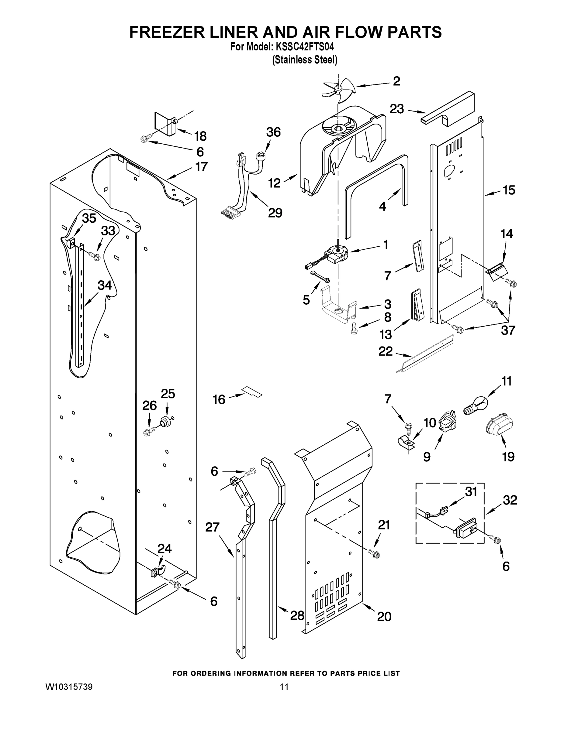 08 - FREEZER LINER AND AIR FLOW PARTS