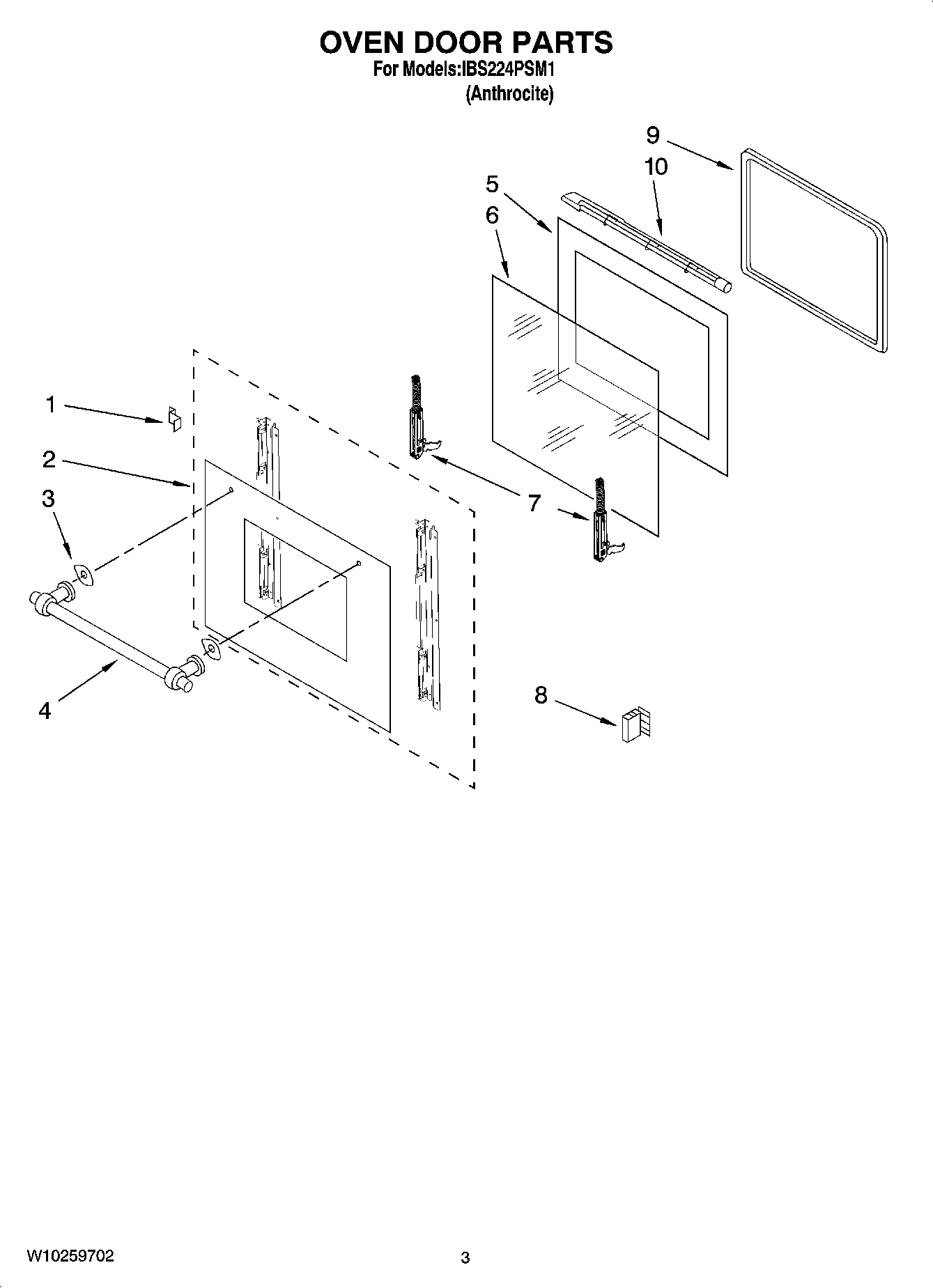 02 - OVEN DOOR PARTS